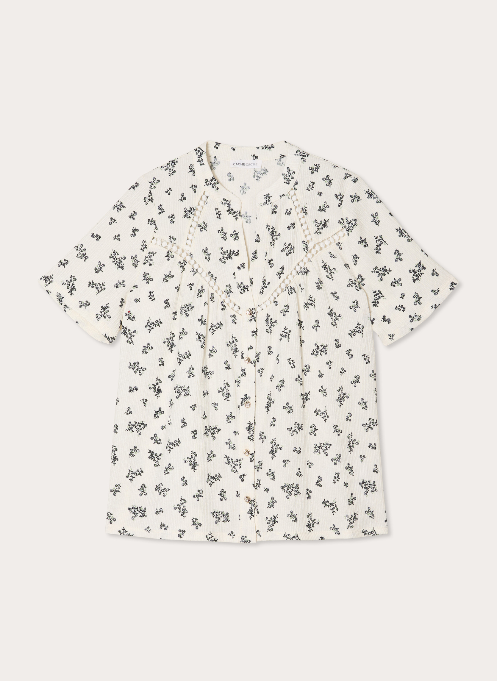 Blouses KBLOUFOLKY femme blanc Cache Cache Blouses KBLOUFOLKY femme blanc Blanc & noir
