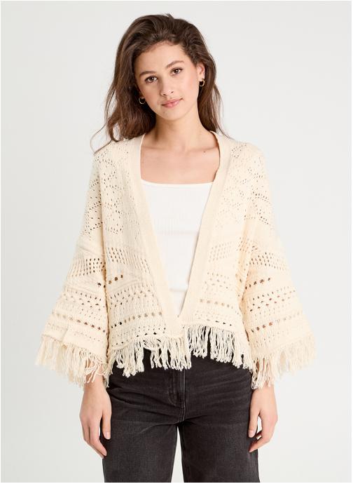 Cache Cache Gilets BOHEMKIMNEW femme blanc