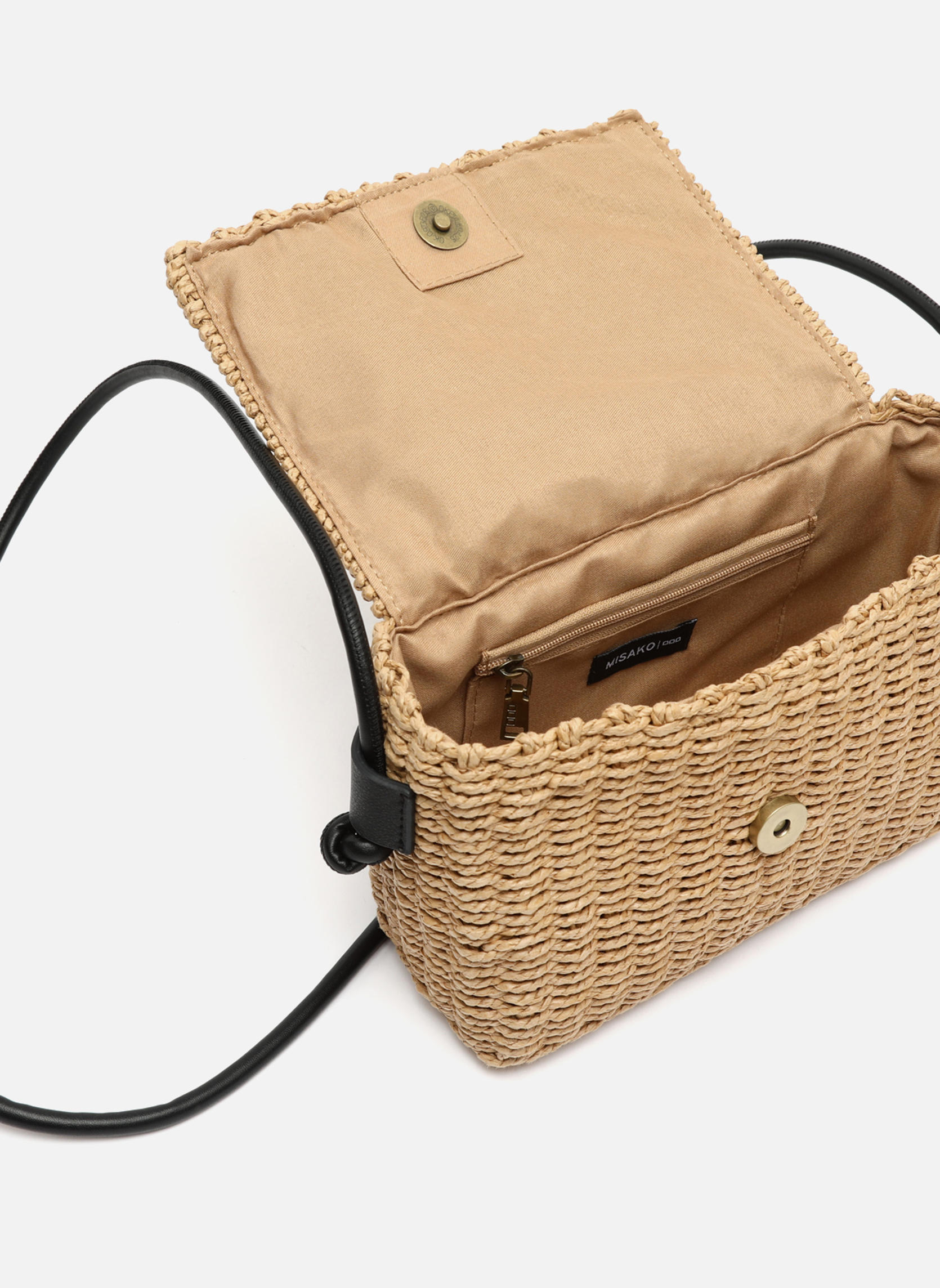 Sac Besace Femme En Raphia – Marron, Naturel, Sans Marque (neuf Sans étiquette)