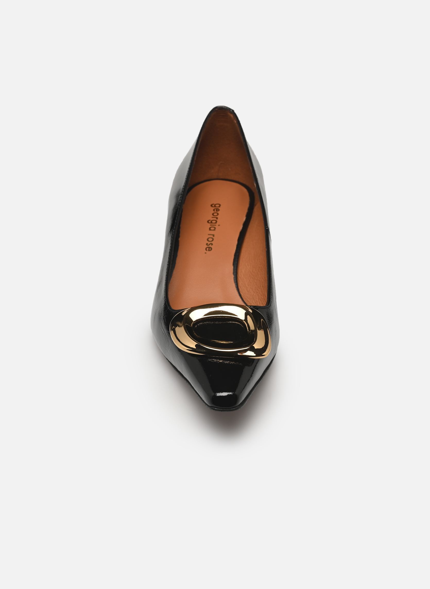 Escarpin noir petit talon carré chaussures femmes