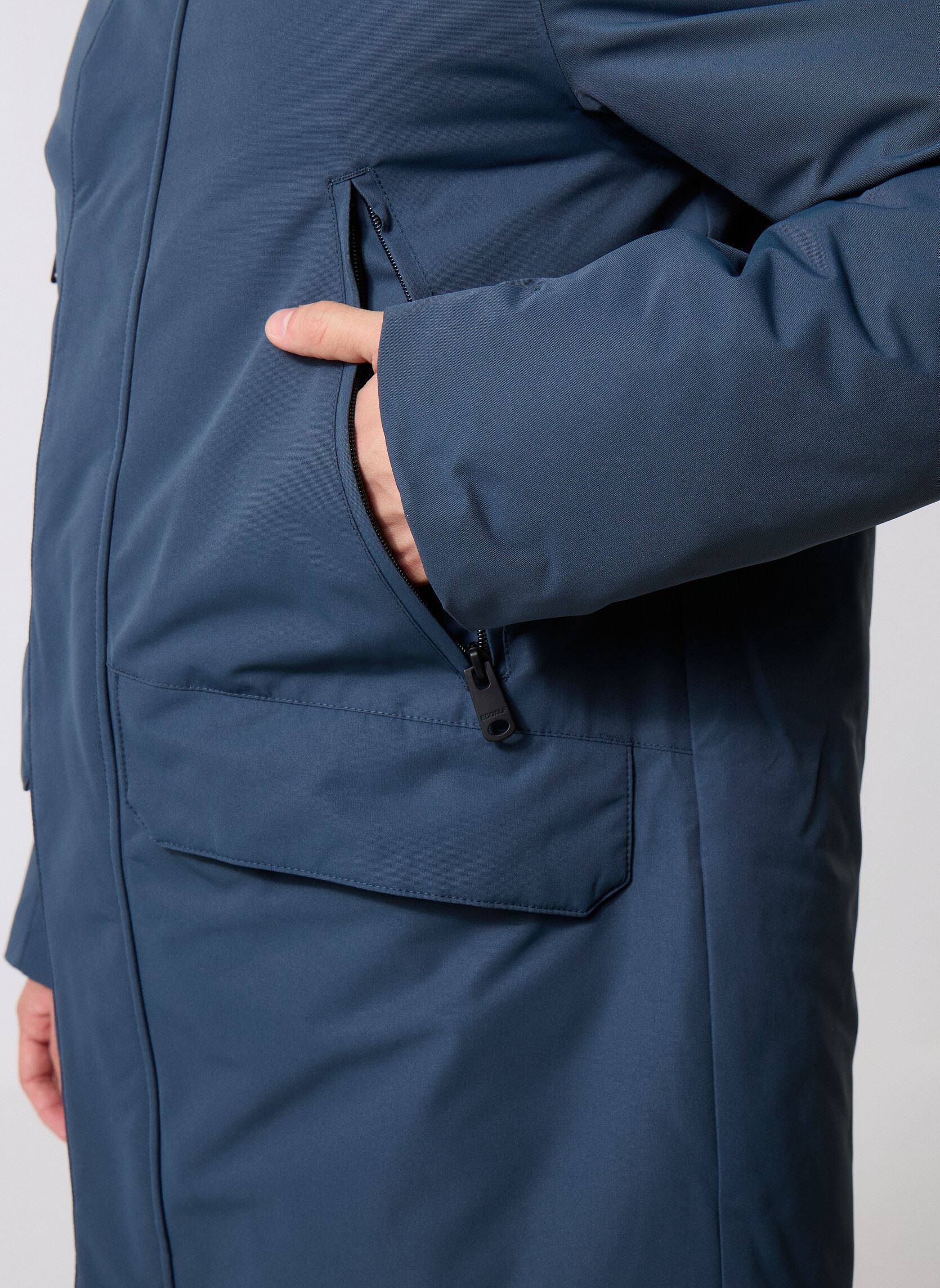 Winterjas New Iceberg Jacket heren blauw Ecoalf Winterjas New Iceberg Jacket heren blauw STEEL BLUE