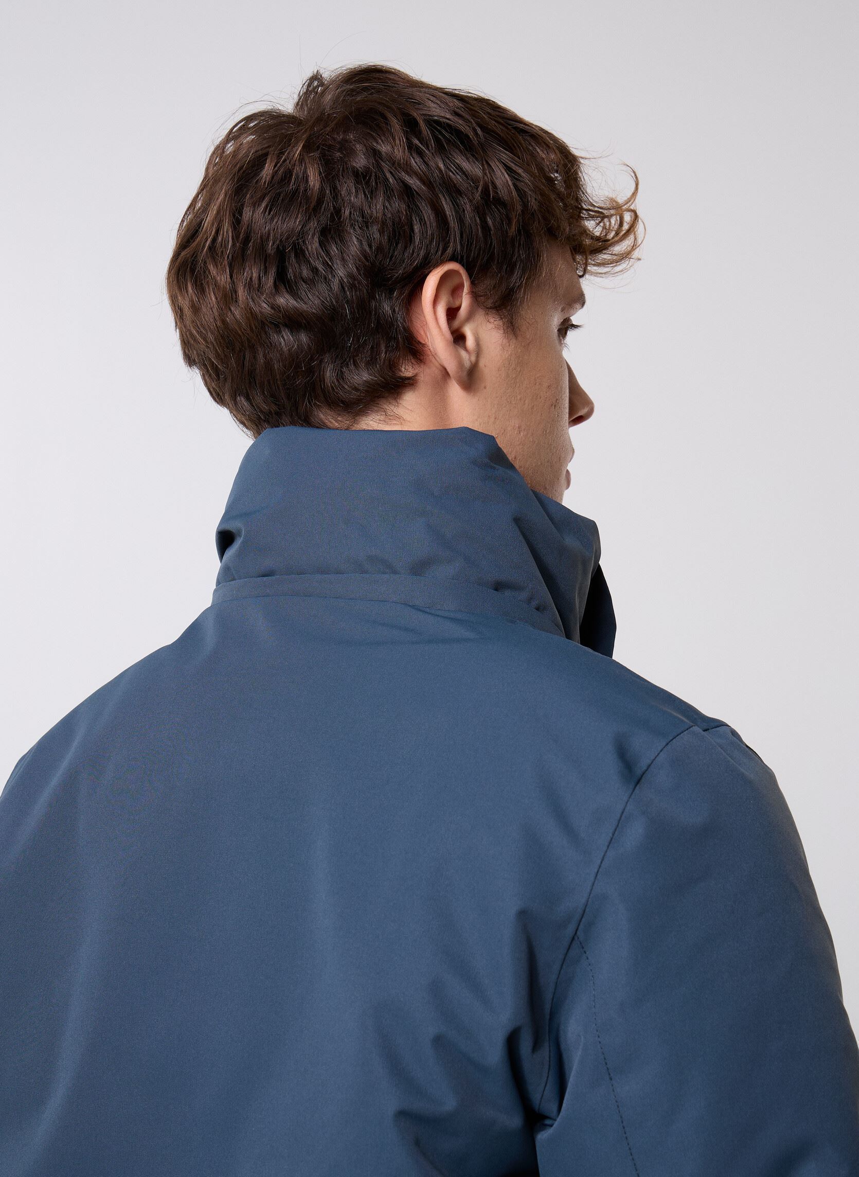 Winterjas New Iceberg Jacket heren blauw Ecoalf Winterjas New Iceberg Jacket heren blauw STEEL BLUE