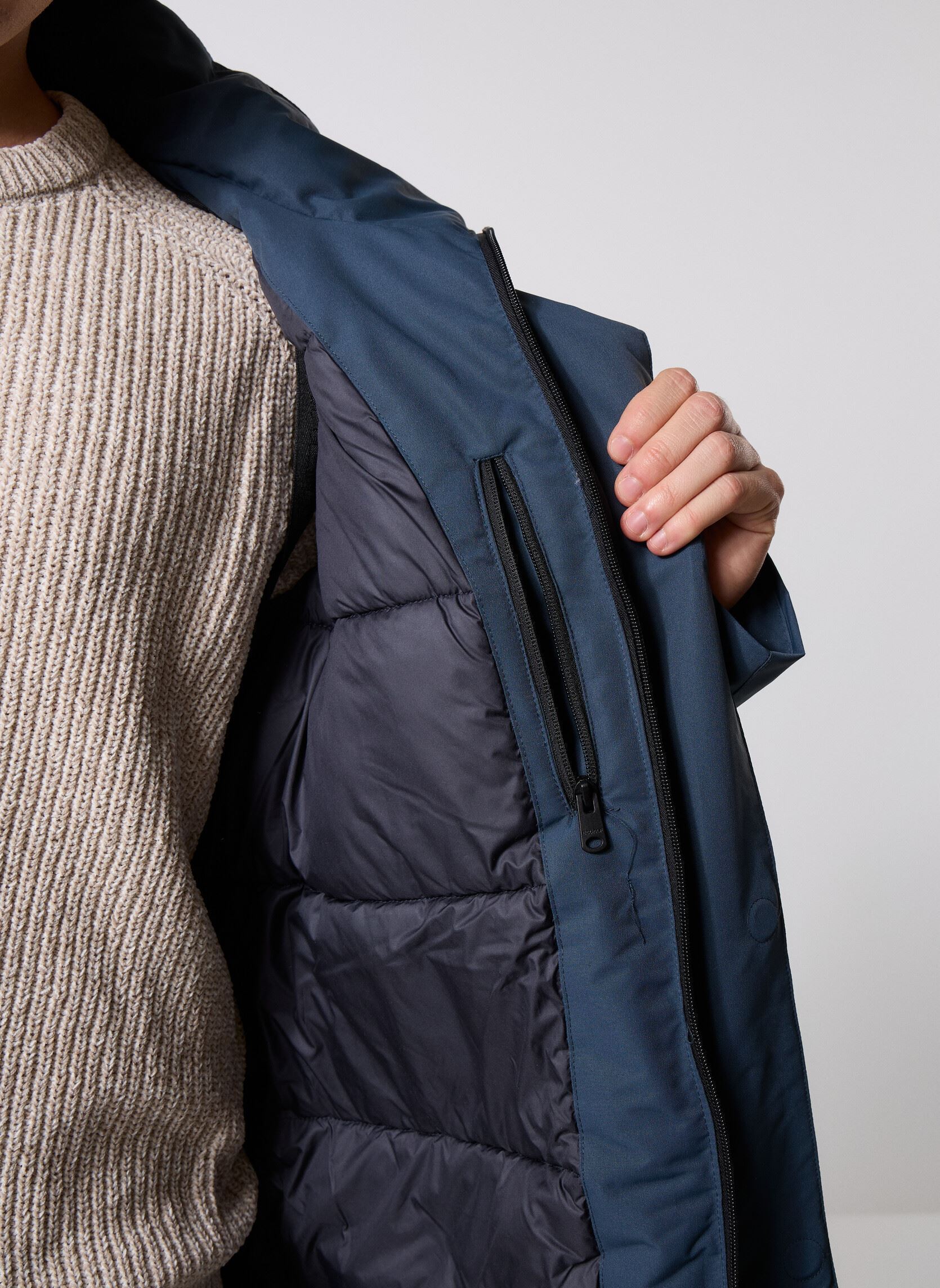 Winterjas New Iceberg Jacket heren blauw Ecoalf Winterjas New Iceberg Jacket heren blauw STEEL BLUE
