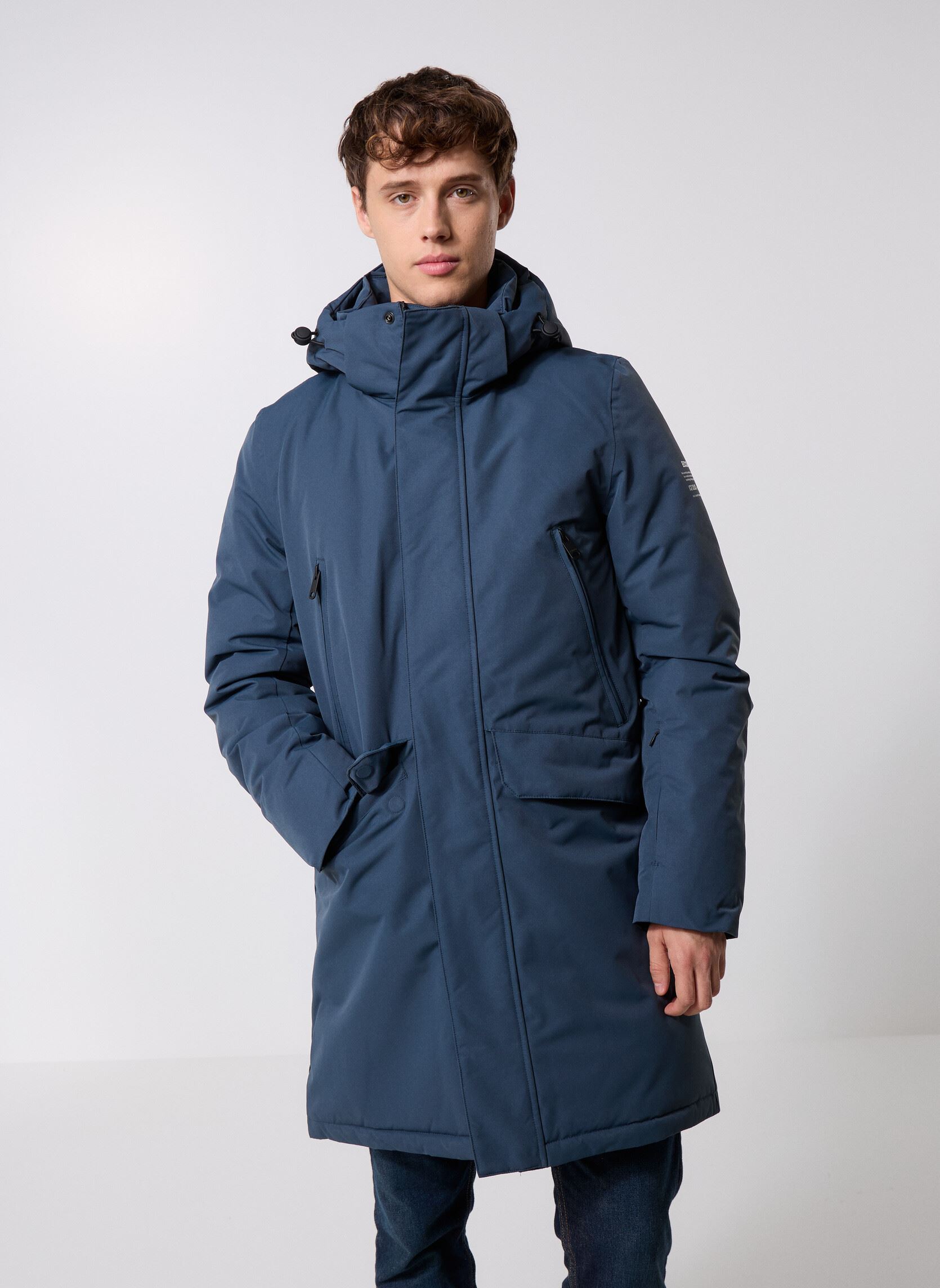 Winterjas New Iceberg Jacket heren blauw Ecoalf Winterjas New Iceberg Jacket heren blauw STEEL BLUE