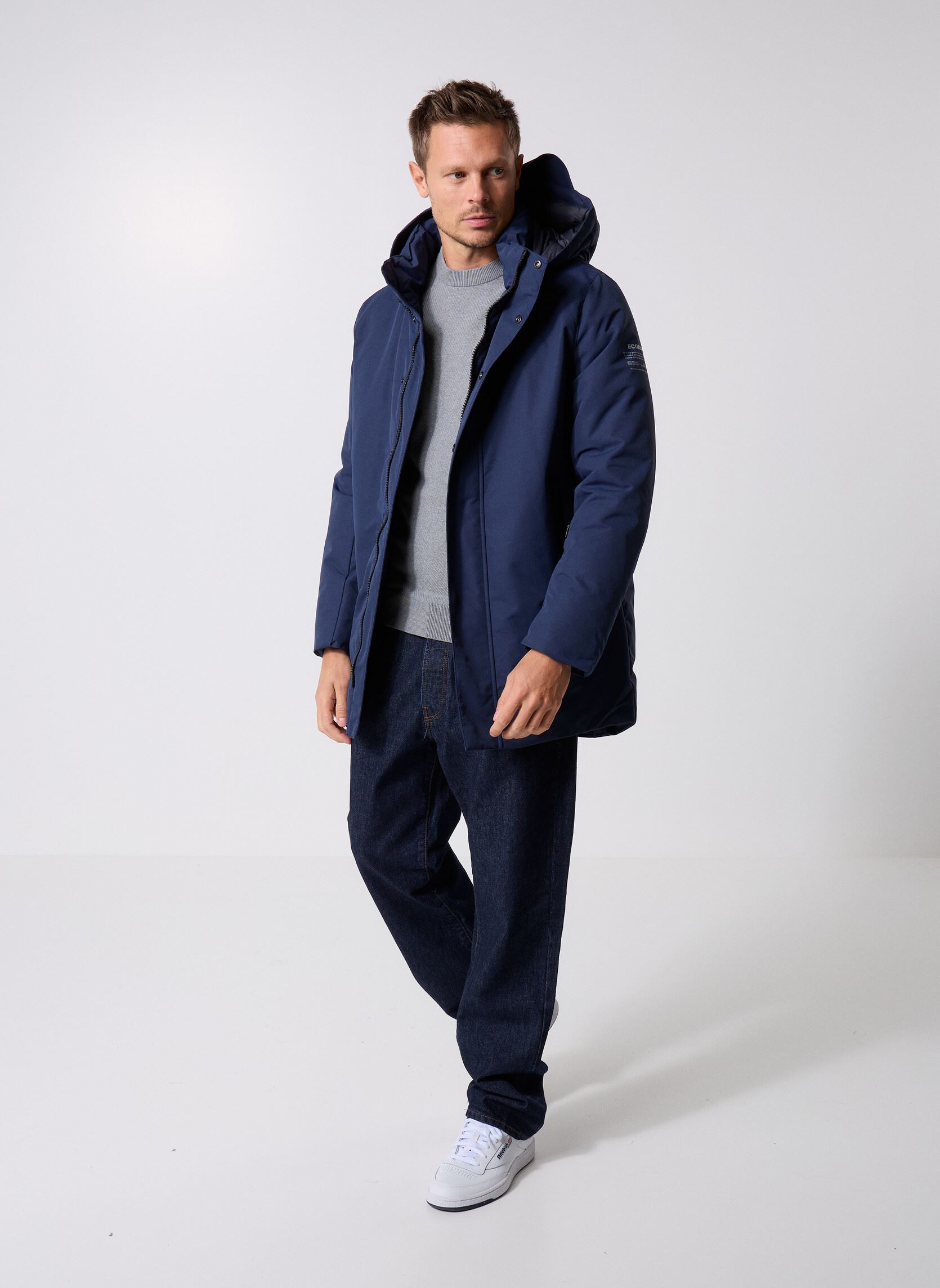 Parkas Parko Jacket herren blau Ecoalf Parkas Parko Jacket herren blau Blue Navy