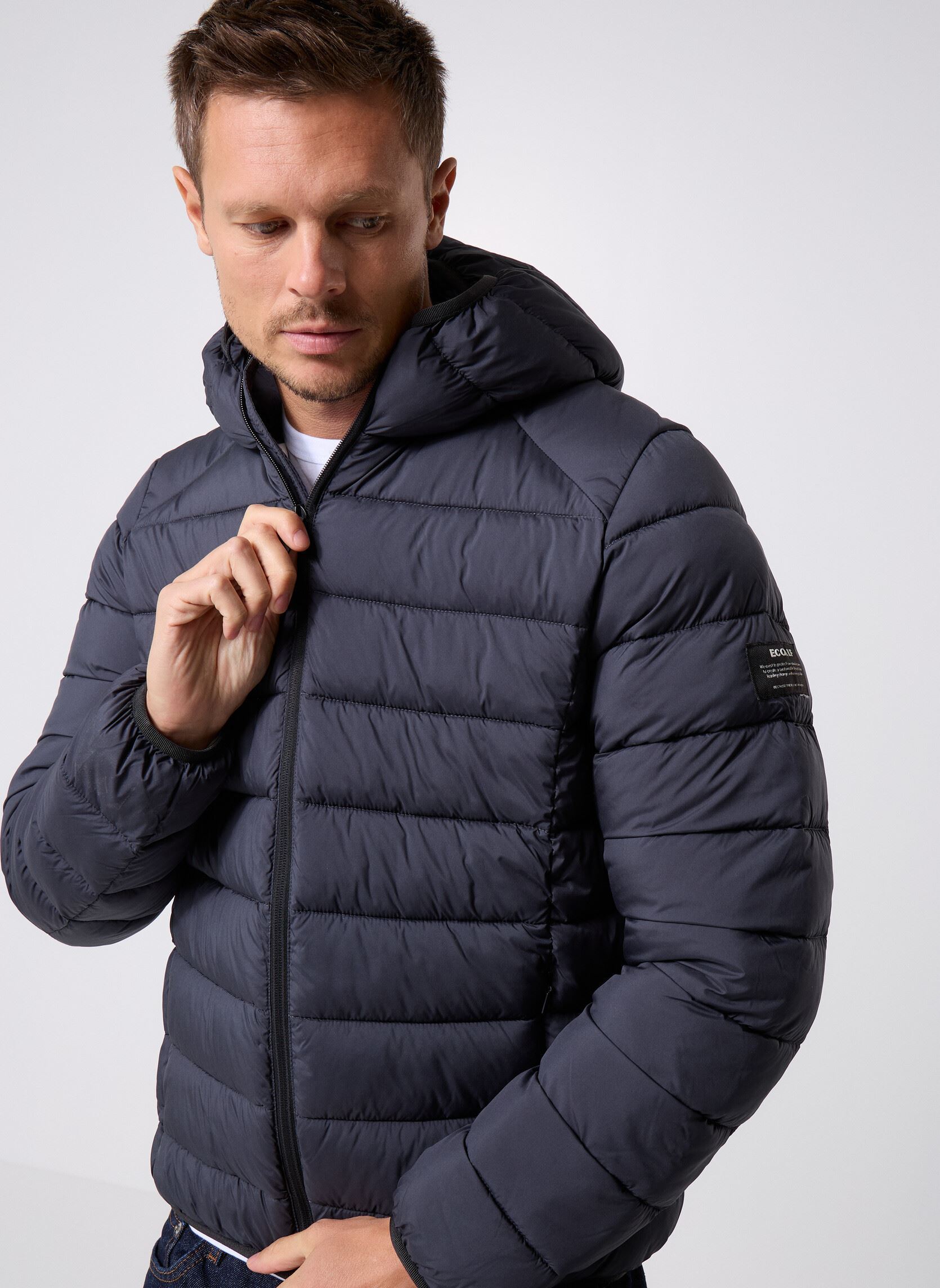 Daunenjacken Aspenalf Jacket herren schwarz Ecoalf Daunenjacken Aspenalf Jacket herren schwarz Asphalt