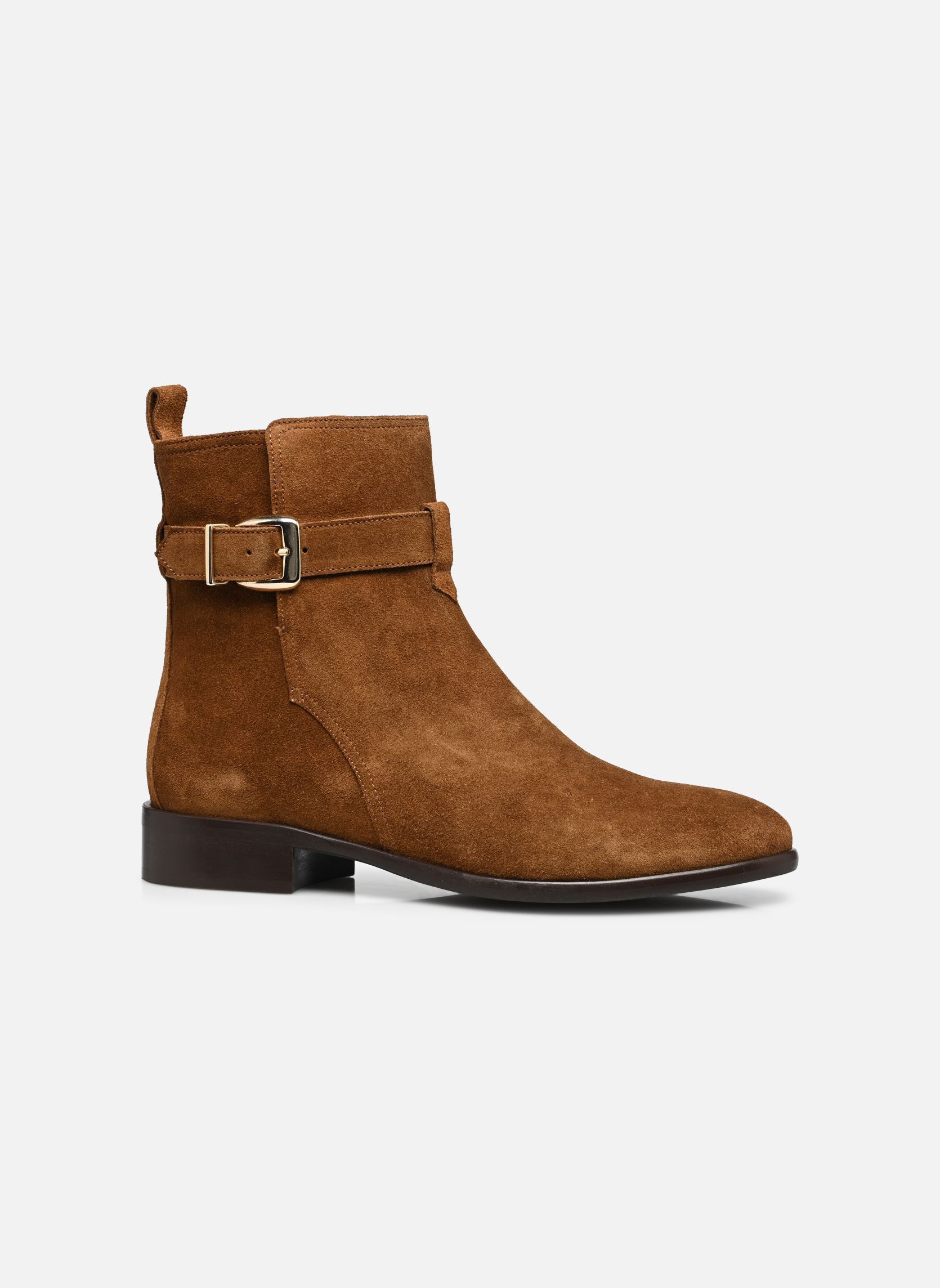 stiefel damen braun leder flach