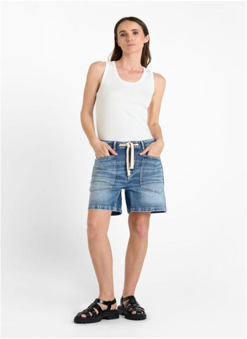 Le temps des cerises Shorts Short en jeans MADO Blue femme bleu