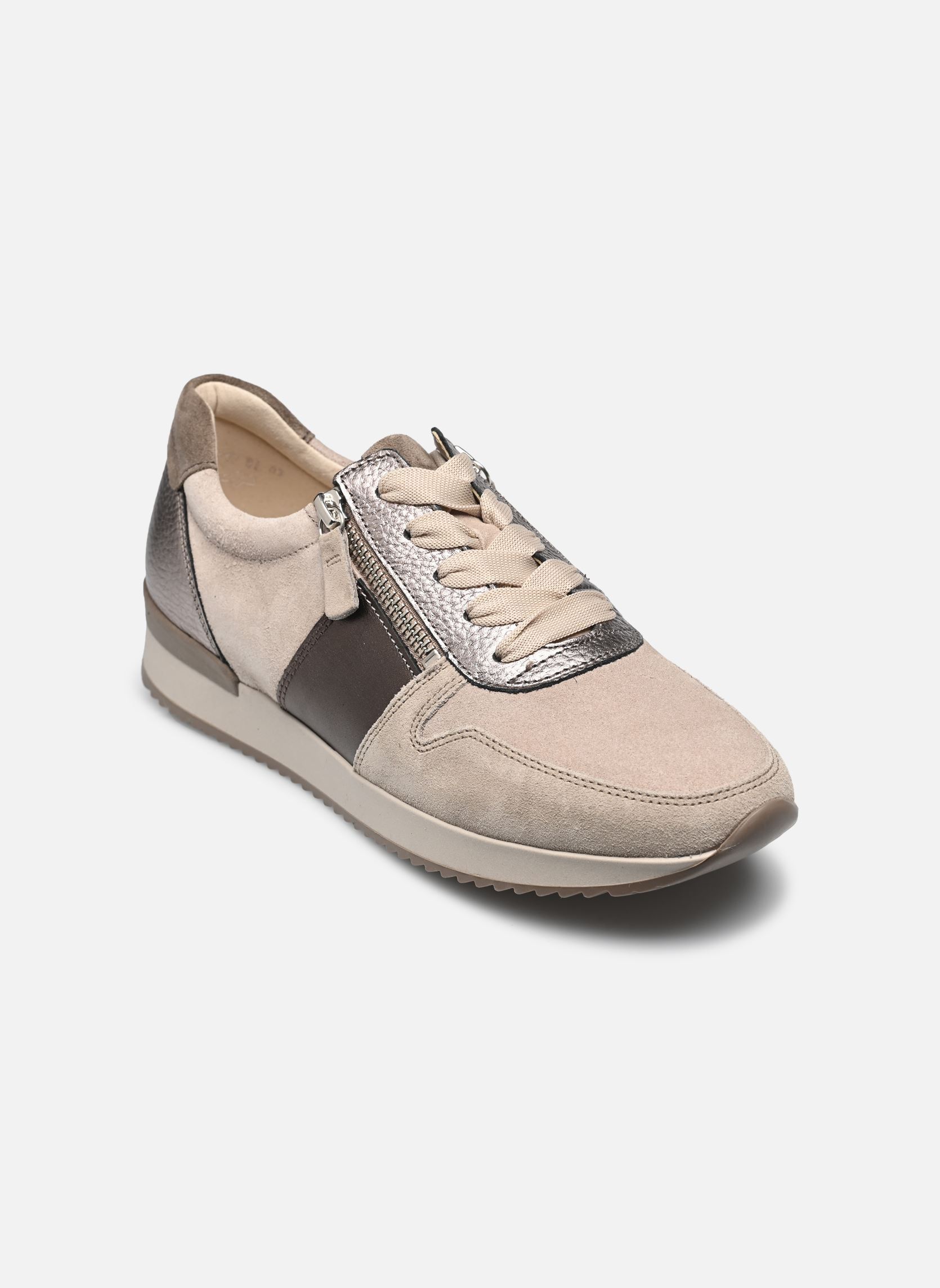 Niedrige Sneaker 73.420 damen beige Gabor Niedrige Sneaker 73.420 damen beige KIESEL/SILK/BRONCE