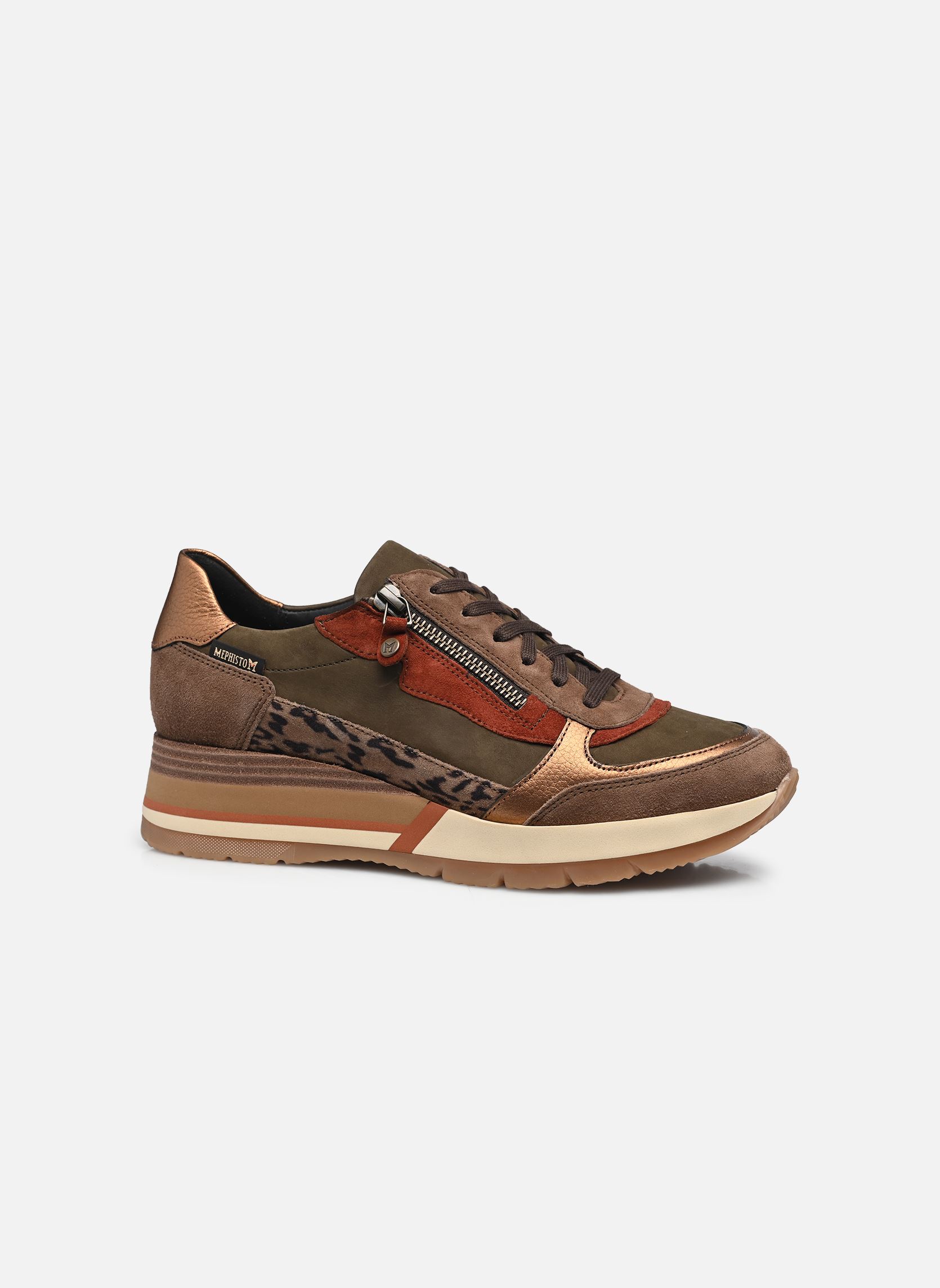 Sleehak sneakers TIZIANA dames bruin Mephisto Sleehak sneakers TIZIANA dames bruin CINNAMON