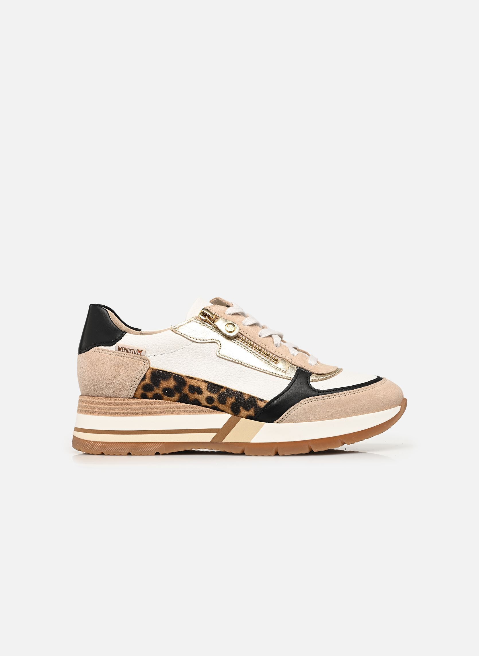 Baskets compensées TIZIANA femme beige Mephisto Baskets compensées TIZIANA femme beige BEIGE