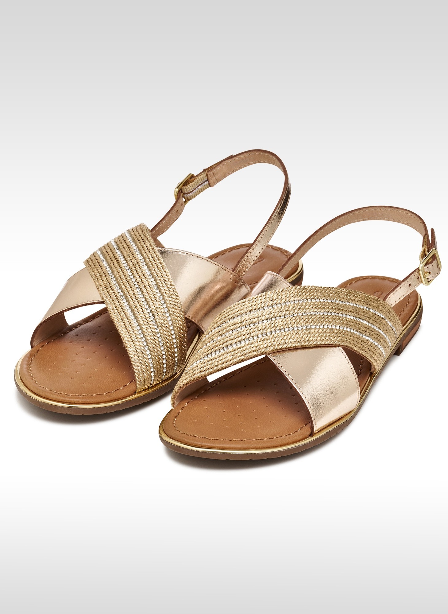 Sandales SOZY PLUS WOMAN femme or et bronze Geox Sandales SOZY PLUS WOMAN femme or et bronze Or