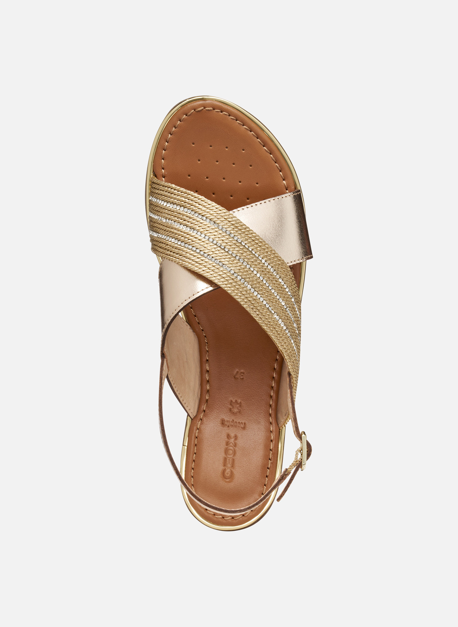Sandales SOZY PLUS WOMAN femme or et bronze Geox Sandales SOZY PLUS WOMAN femme or et bronze Or