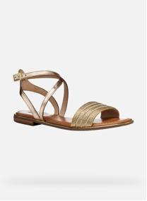 Sandales D SOZY PLUS femme or et bronze Geox Sandales D SOZY PLUS femme or et bronze Or
