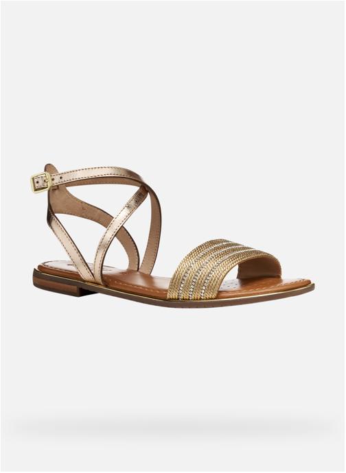 Geox Sandales D SOZY PLUS femme or et bronze