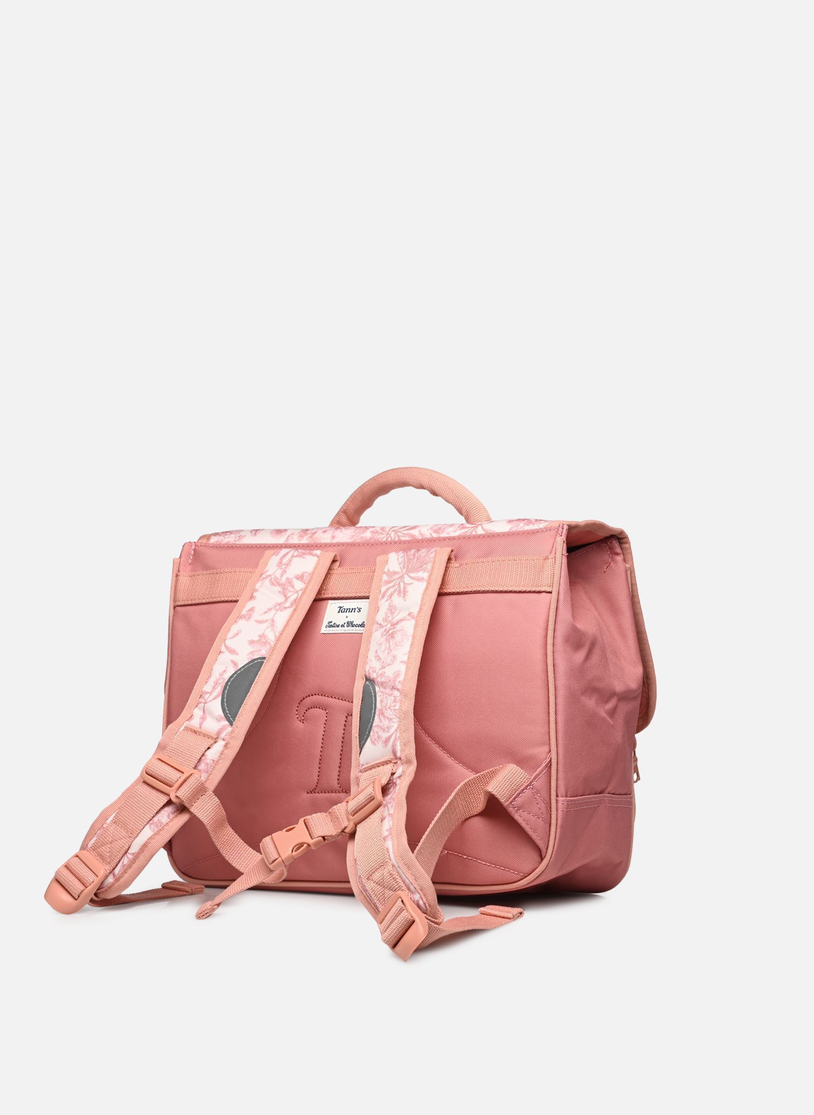 Schulranzen Cartable 33 cm Toile de Jouy mädchen rosa Tann's Schulranzen Cartable 33 cm Toile de Jouy mädchen rosa Rose
