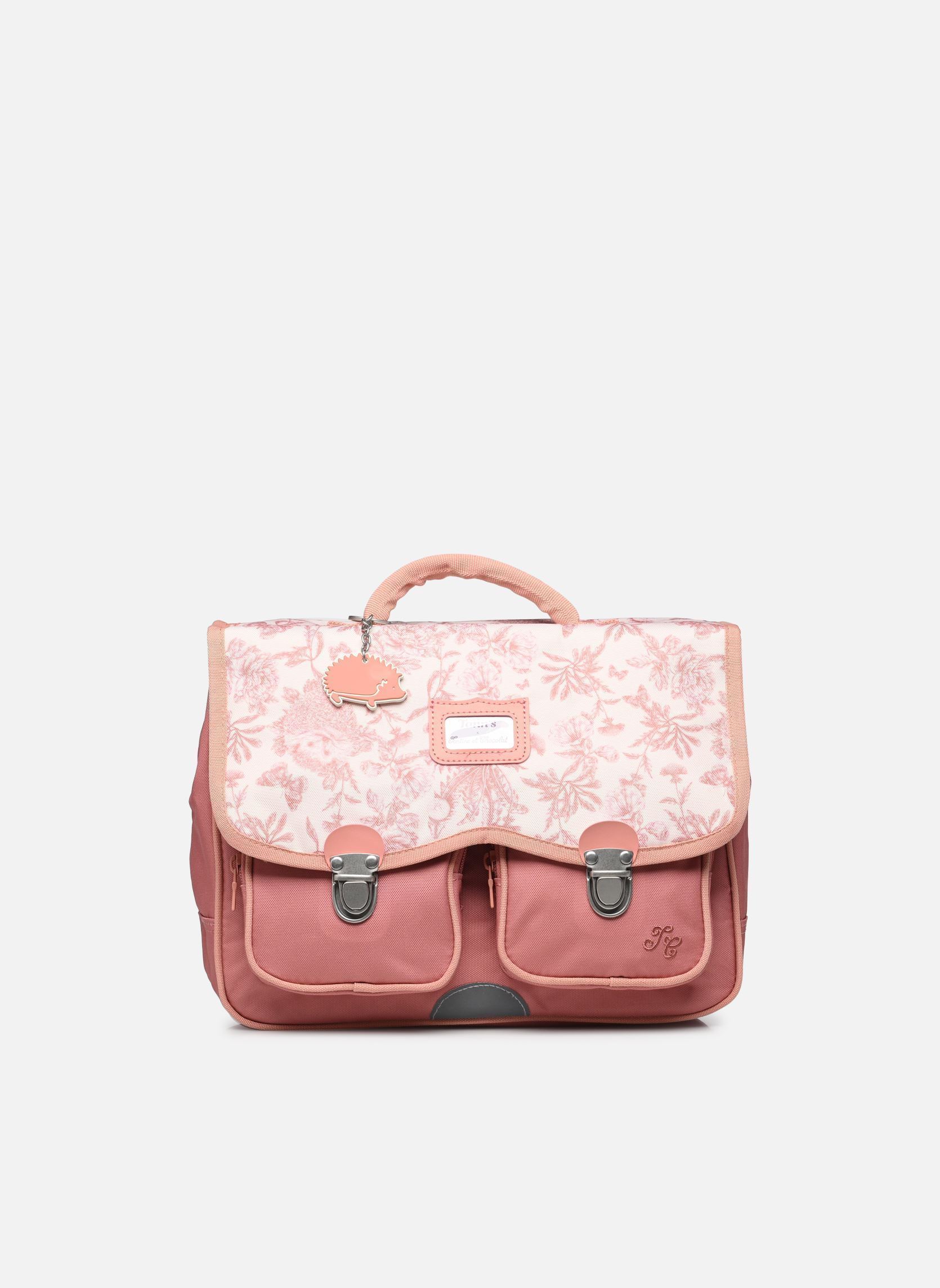 Schulranzen Cartable 33 cm Toile de Jouy mädchen rosa Tann's Schulranzen Cartable 33 cm Toile de Jouy mädchen rosa Rose