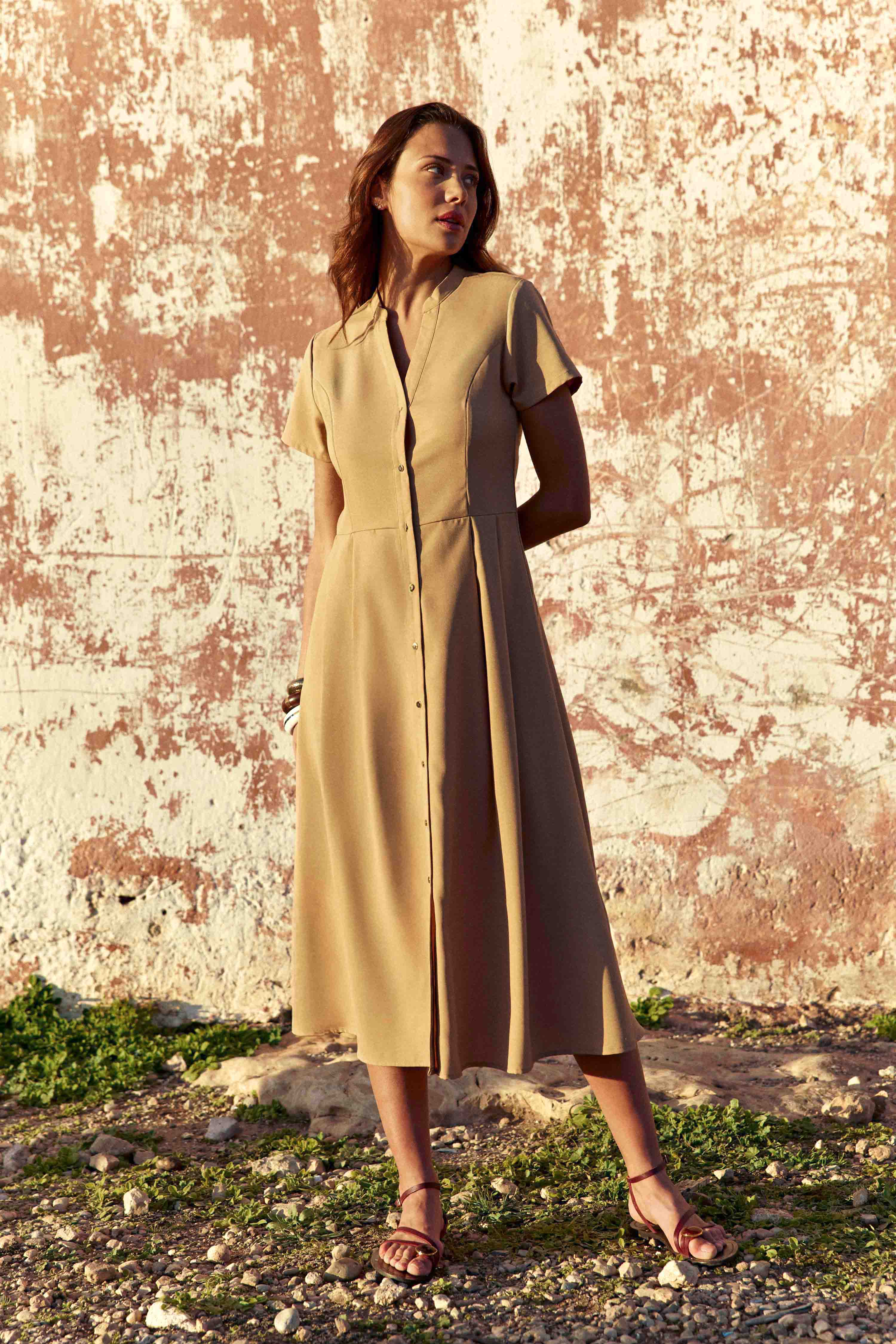 Robes Robe - ROSIE - 39-blush femme marron La Petite Etoile Robes Robe - ROSIE - 39-blush femme marron Camel