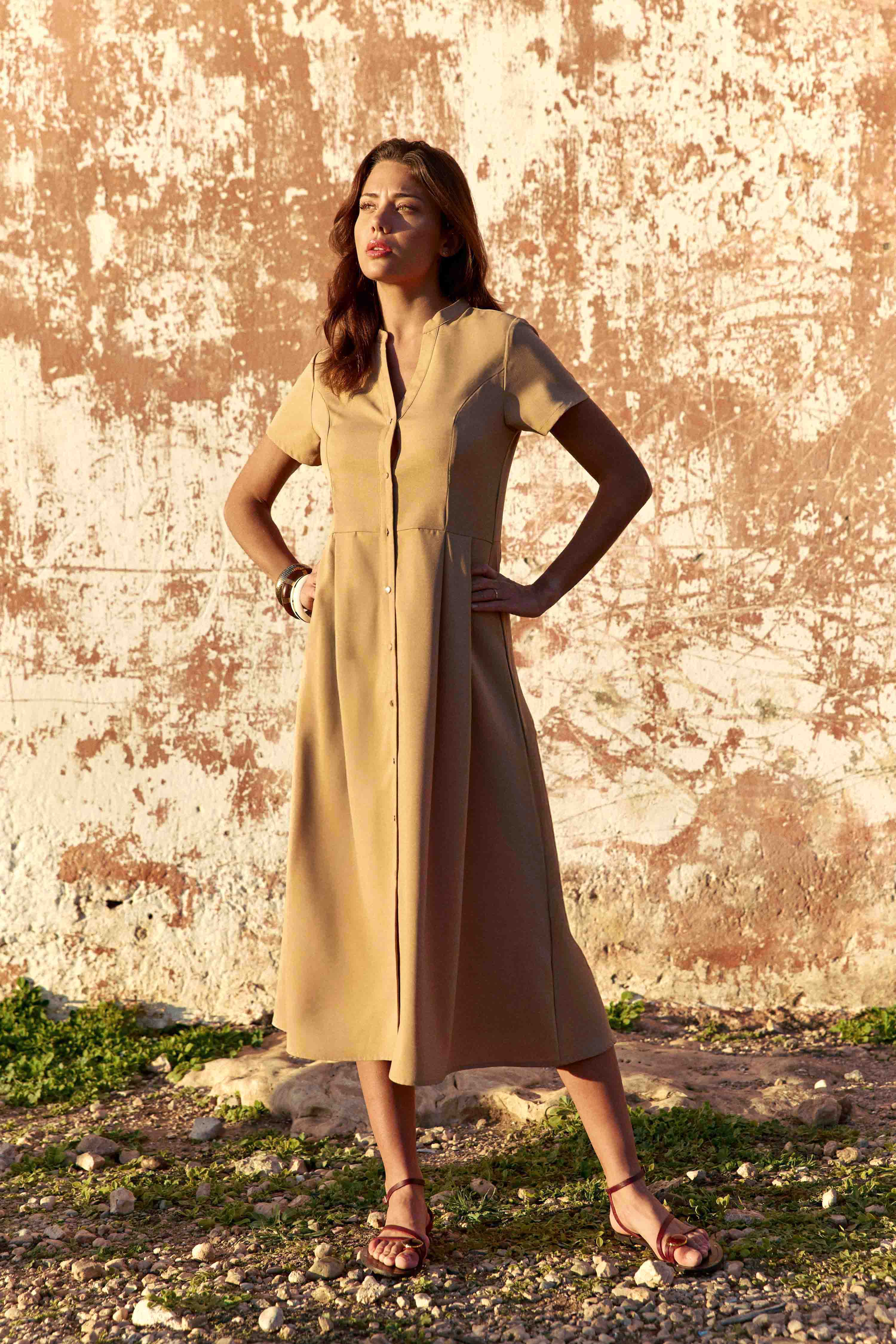 Robes Robe - ROSIE - 39-blush femme marron La Petite Etoile Robes Robe - ROSIE - 39-blush femme marron Camel