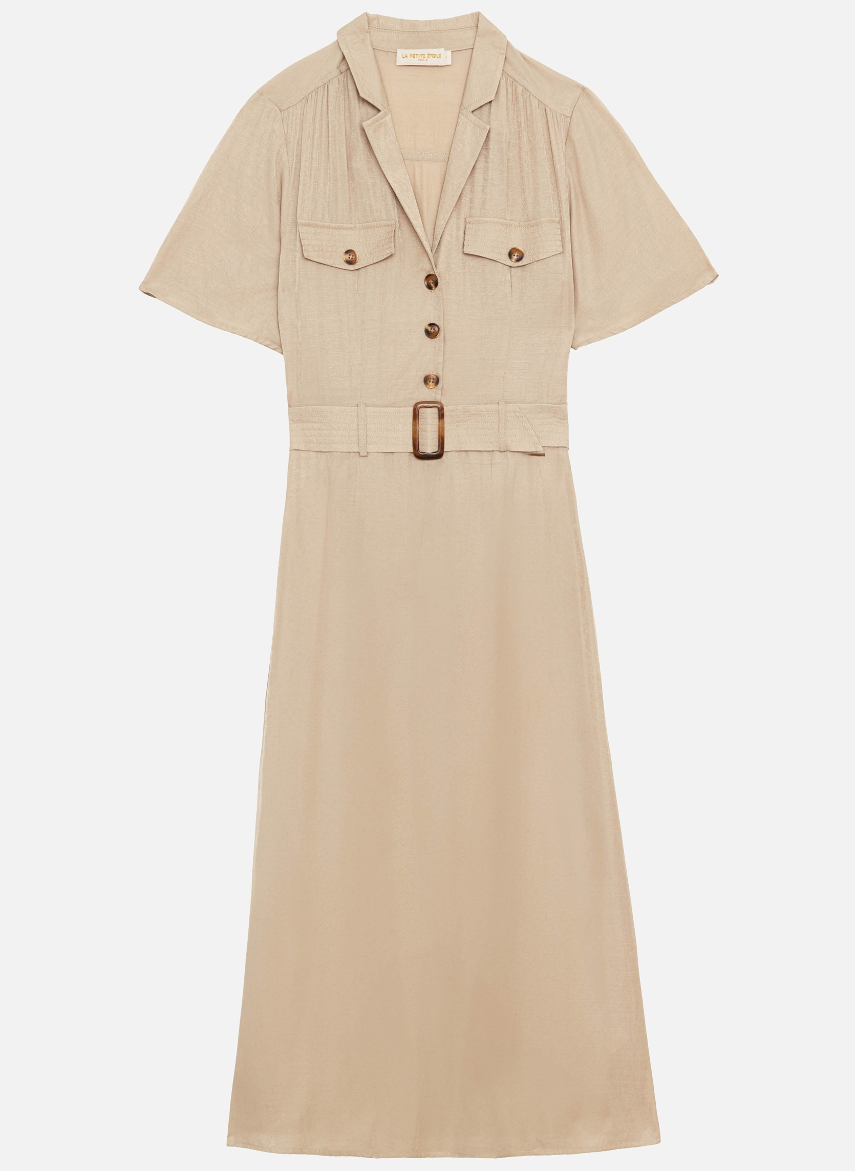 Robes Robe - RAYA - 13-beige femme marron La Petite Etoile Robes Robe - RAYA - 13-beige femme marron Marron clair