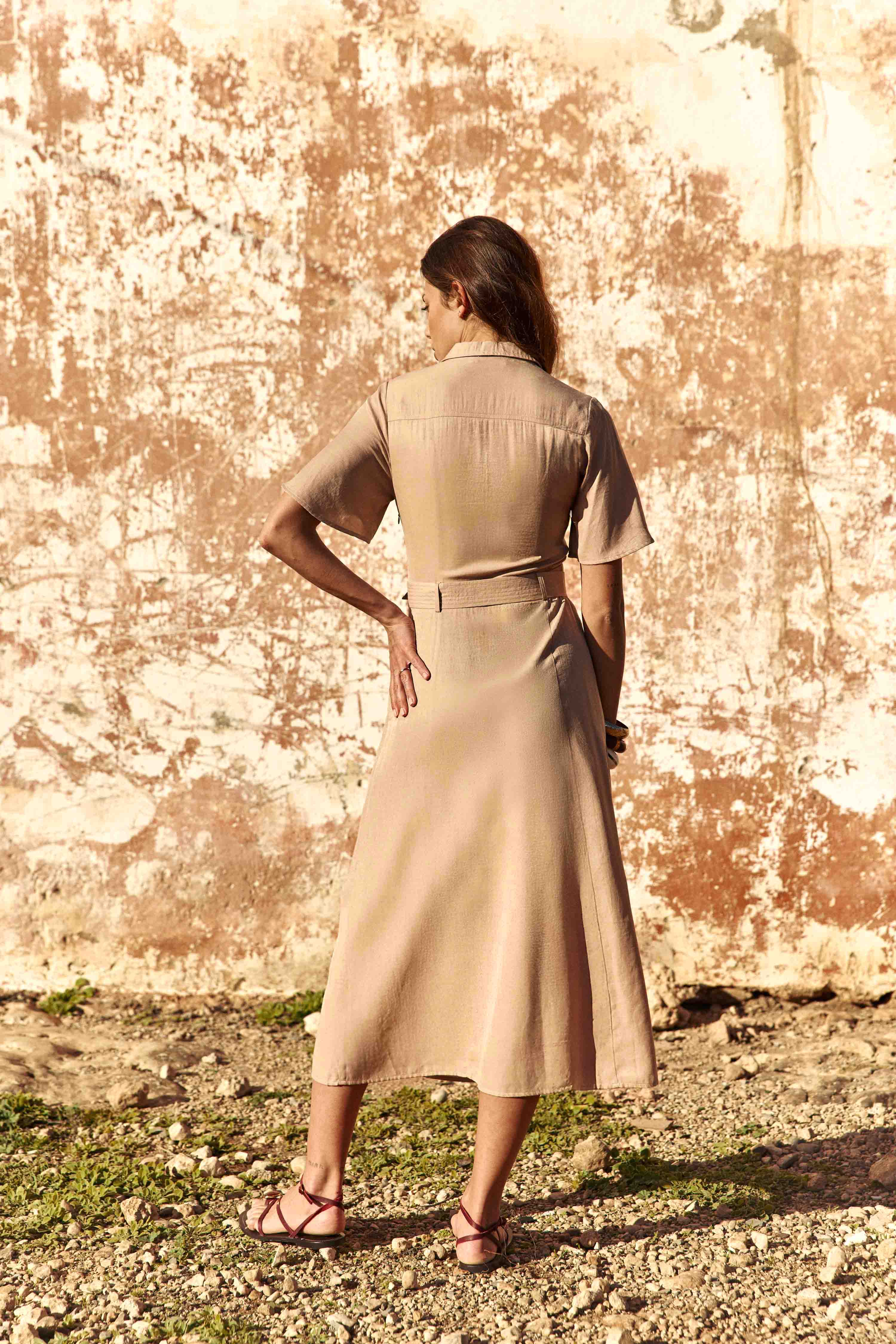 Robes Robe - RAYA - 13-beige femme marron La Petite Etoile Robes Robe - RAYA - 13-beige femme marron Marron clair