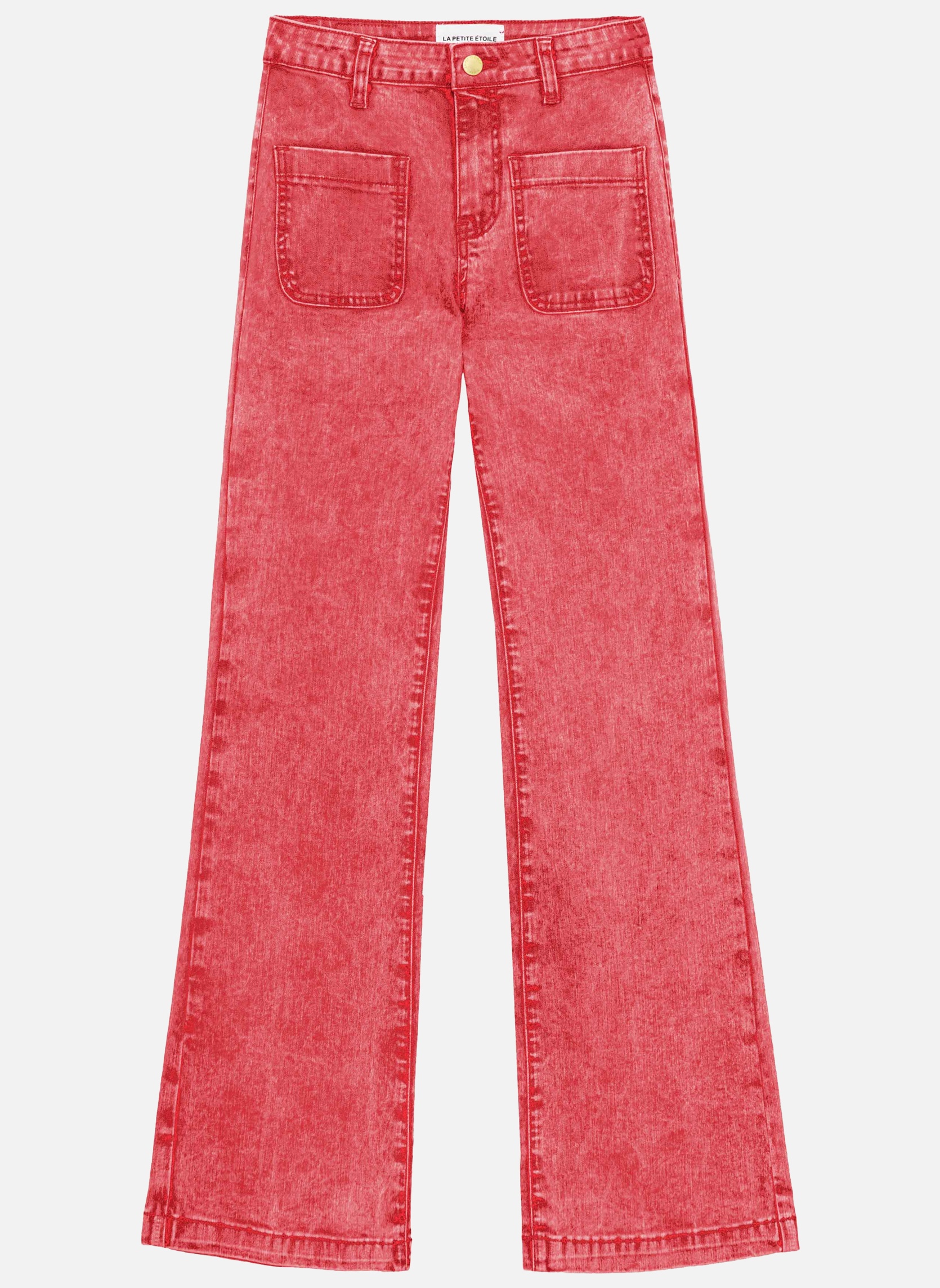Pantalons droit Jean - SONNY - 21-ciel femme rouge La Petite Etoile Pantalons droit Jean - SONNY - 21-ciel femme rouge Rouge chiné