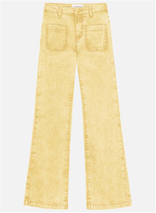 La Petite Etoile Pantalons droit Jean - SONNY - 21-ciel femme jaune
