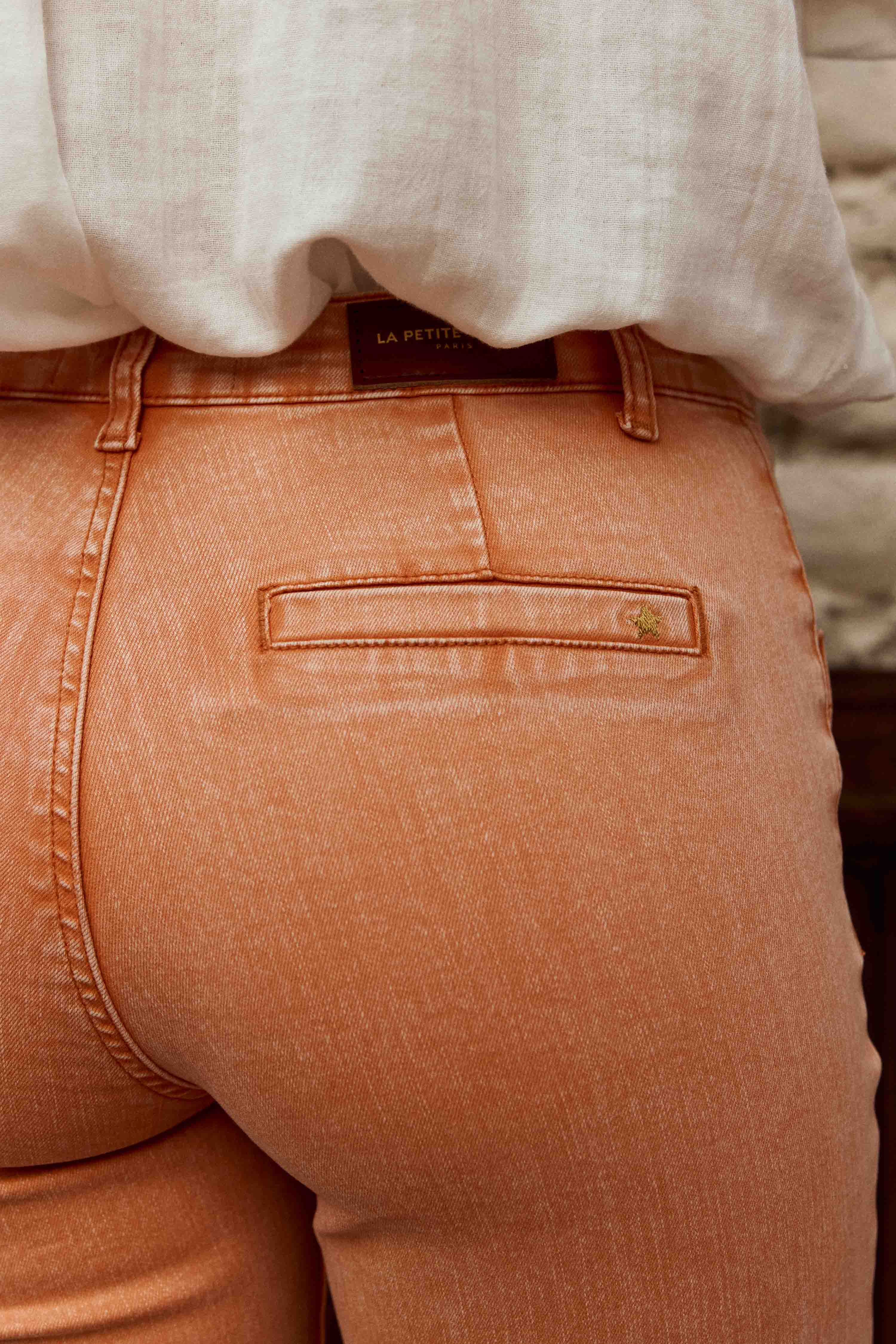 Pantalons droit Jean - SONNY - 21-ciel femme orange La Petite Etoile Pantalons droit Jean - SONNY - 21-ciel femme orange Orange clair
