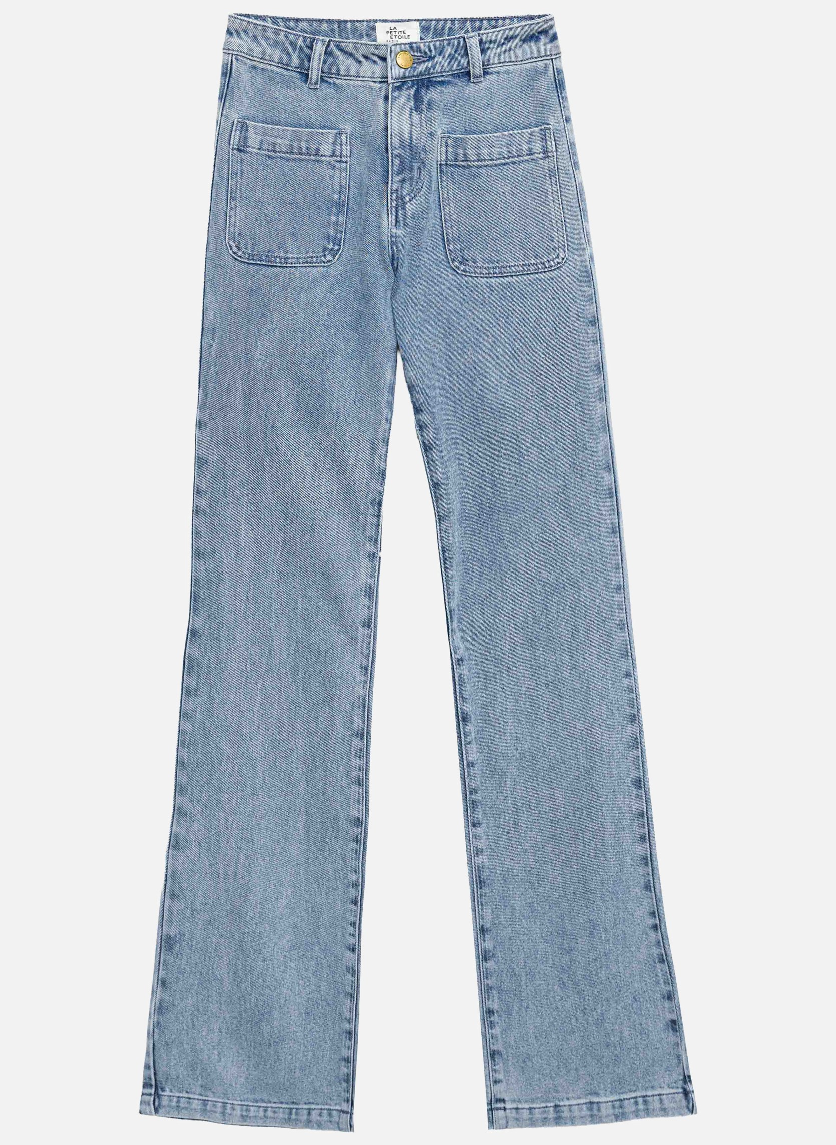 Pantalons droit Jean - SONNY - 21-ciel femme bleu La Petite Etoile Pantalons droit Jean - SONNY - 21-ciel femme bleu Bleu