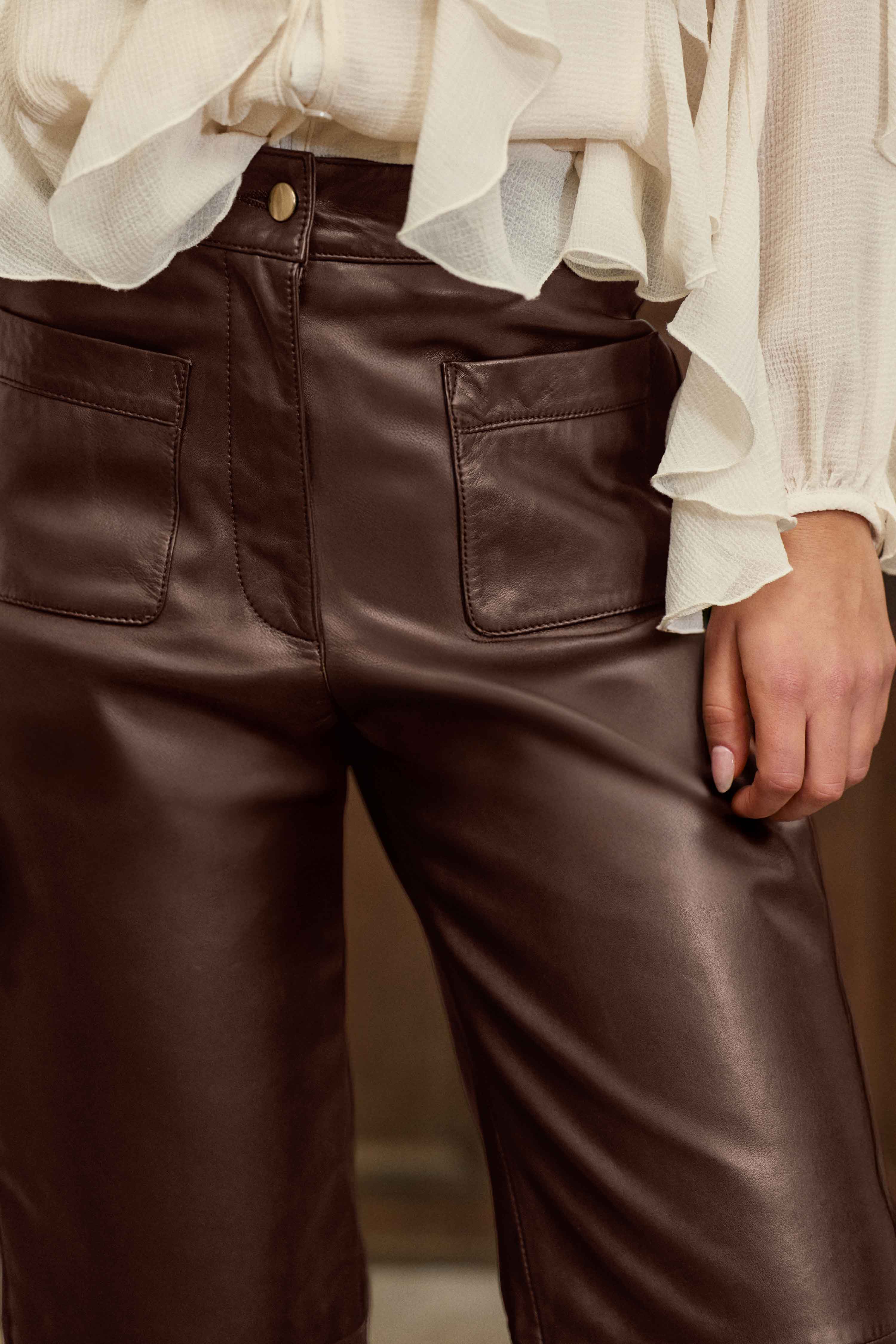 Pantalons droit Jean - ATLANTY - 98-brut femme marron La Petite Etoile Pantalons droit Jean - ATLANTY - 98-brut femme marron Marron