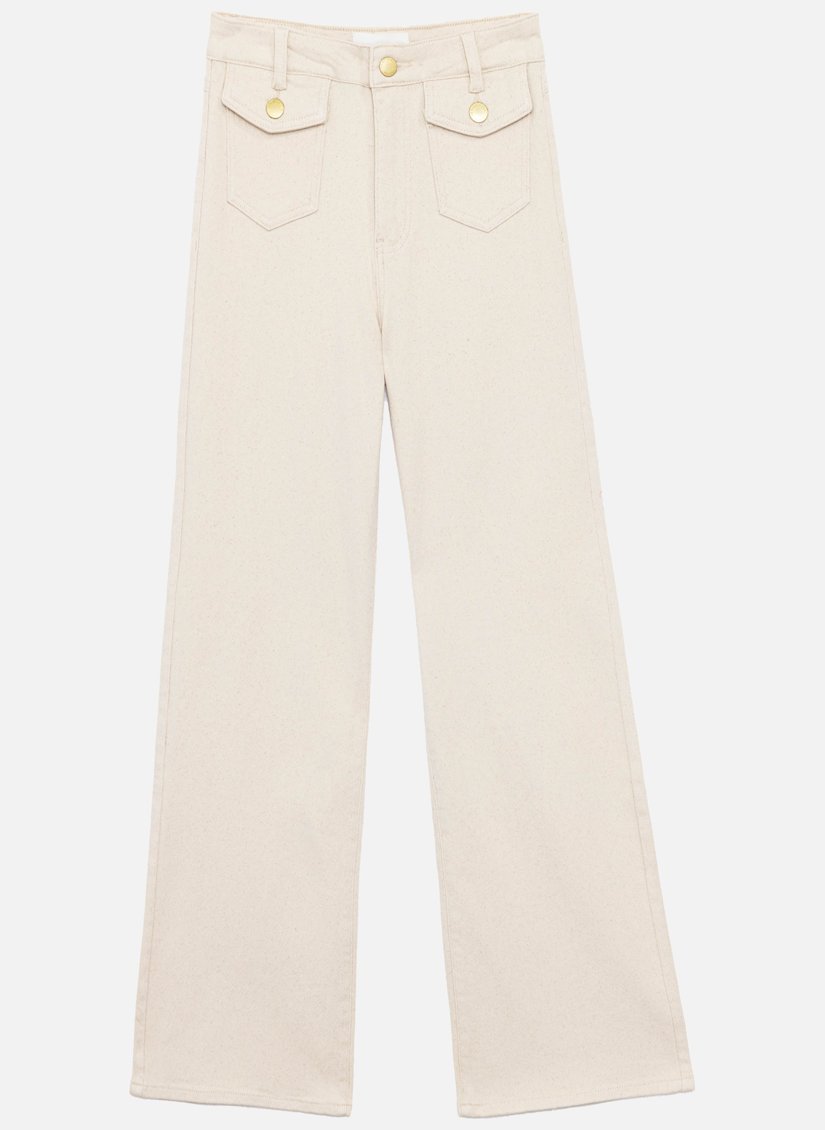 Jeans droit Jeans - PEYTON - 94-wash femme beige La Petite Etoile Jeans droit Jeans - PEYTON - 94-wash femme beige Beige