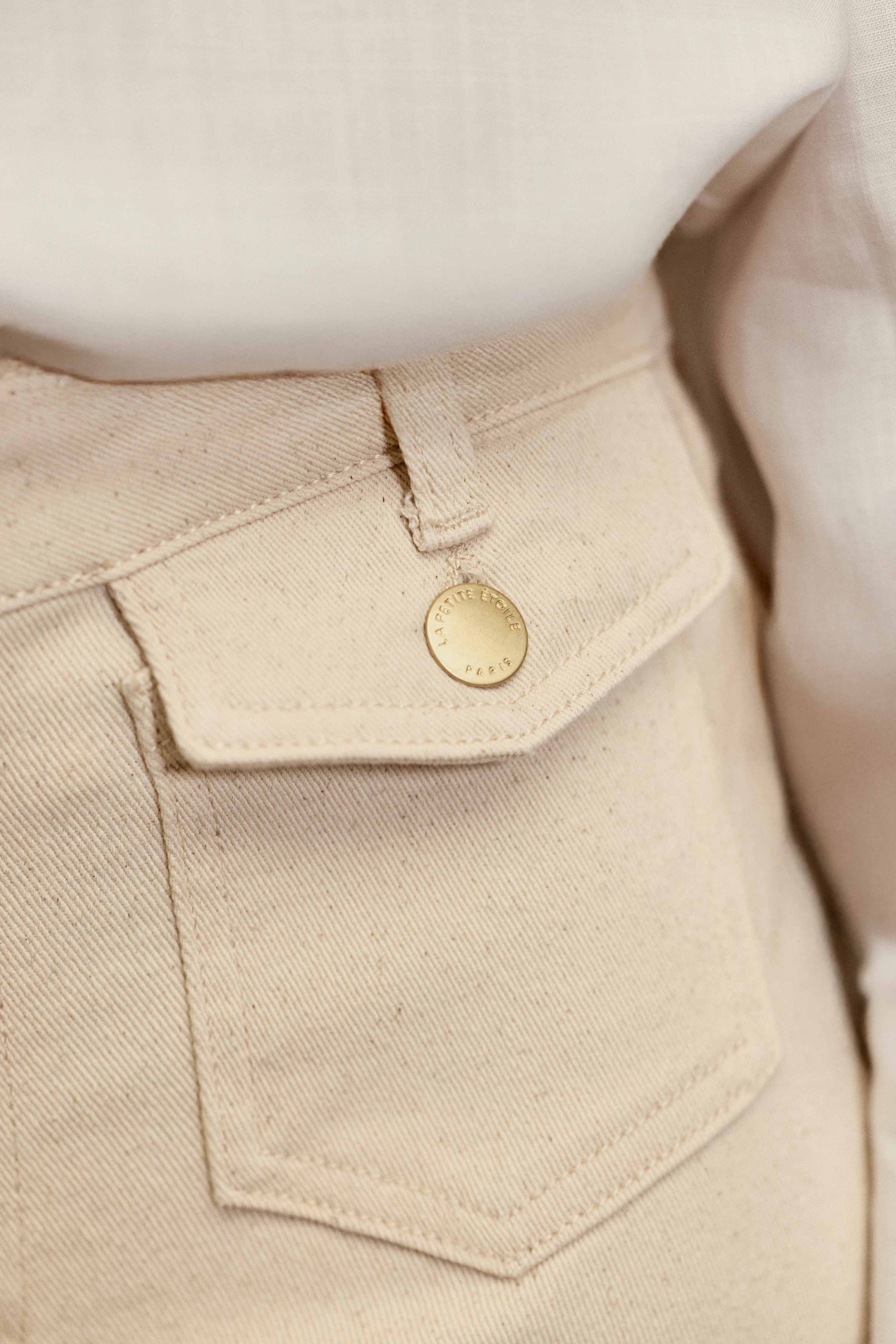 Jeans droit Jeans - PEYTON - 94-wash femme beige La Petite Etoile Jeans droit Jeans - PEYTON - 94-wash femme beige Beige