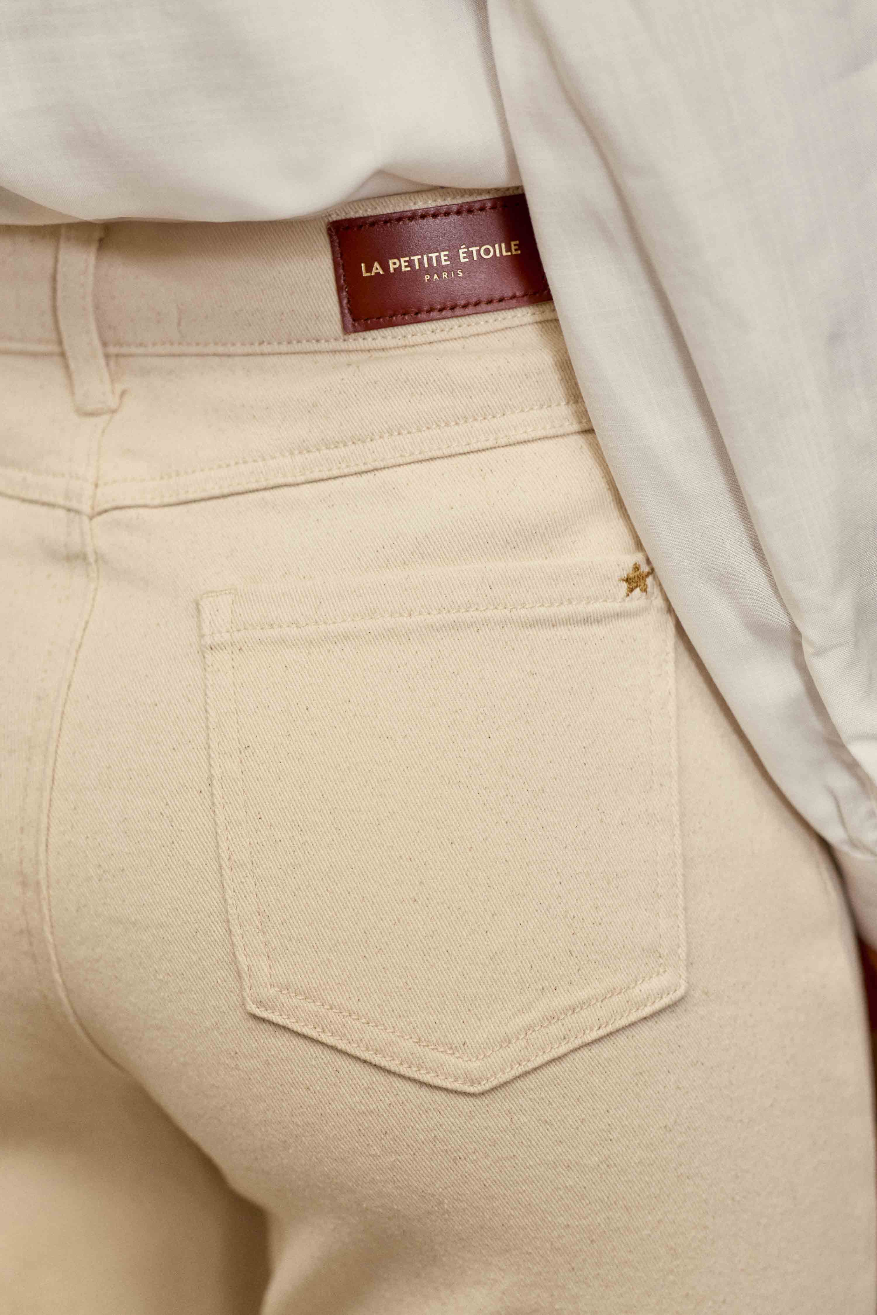 Jeans droit Jeans - PEYTON - 94-wash femme beige La Petite Etoile Jeans droit Jeans - PEYTON - 94-wash femme beige Beige