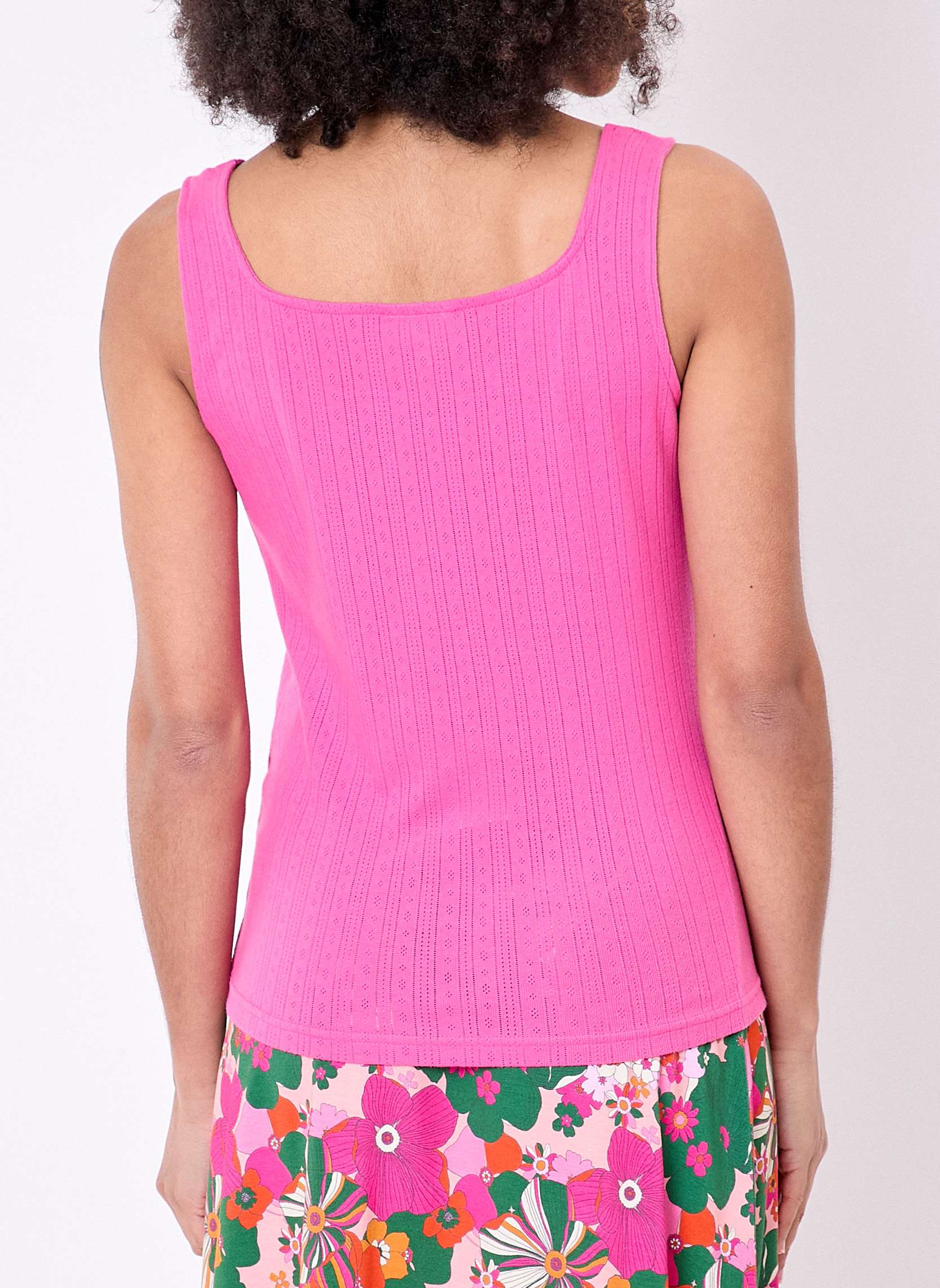 Débardeurs Débardeur fantaisie en coton bio COLOMBA FUSCHIA femme rose Princesse Nomade Débardeurs Débardeur fantaisie en coton bio COLOMBA FUSCHIA femme rose Rose