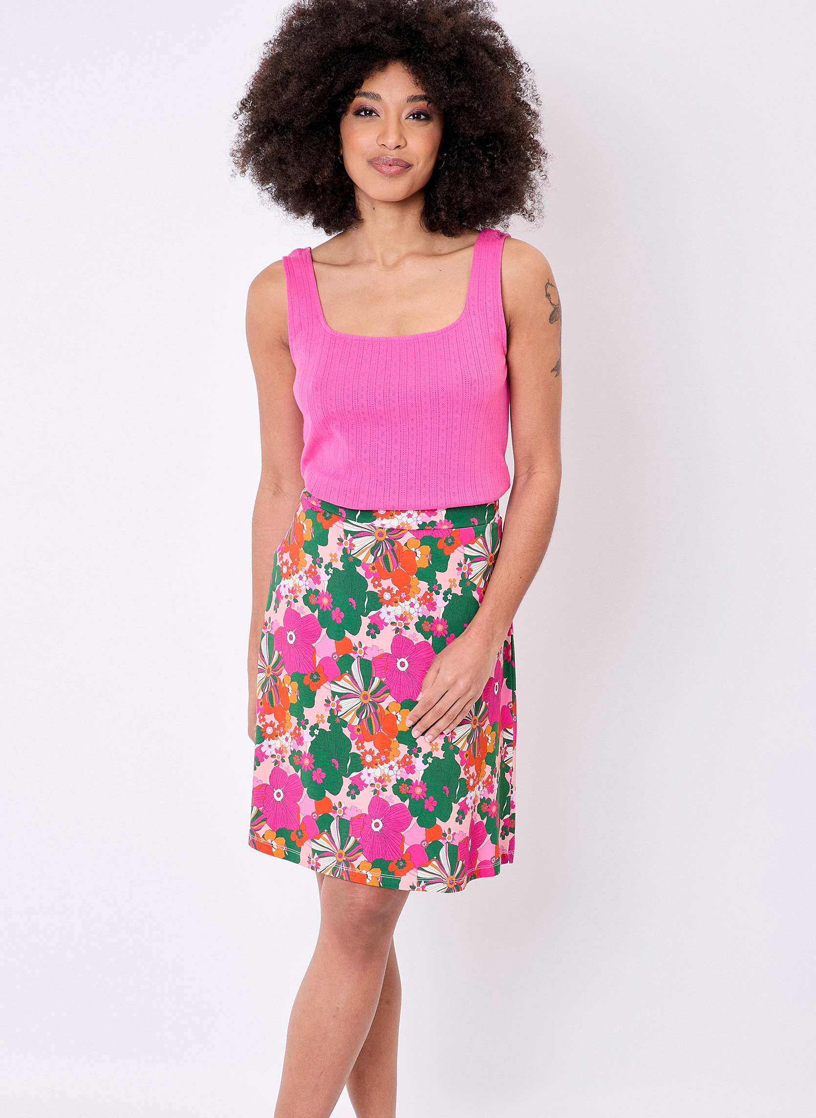 Débardeurs Débardeur fantaisie en coton bio COLOMBA FUSCHIA femme rose Princesse Nomade Débardeurs Débardeur fantaisie en coton bio COLOMBA FUSCHIA femme rose Rose