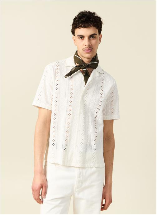 Bonobo Chemises Chemises regular - CHROMEBRODH homme blanc