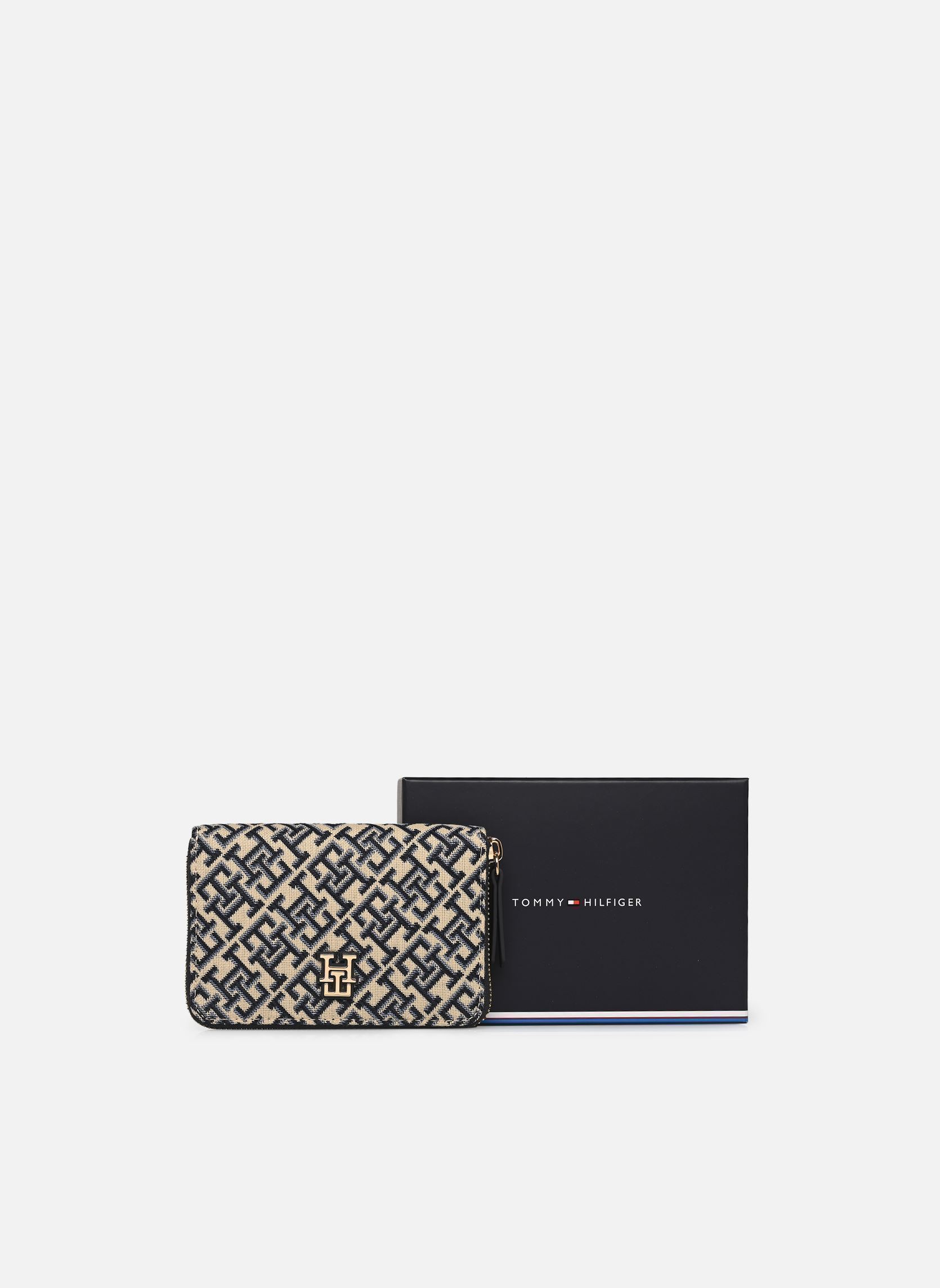 Porte-monnaies TH JACQUARD MED ZA femme bleu Tommy Hilfiger Porte-monnaies TH JACQUARD MED ZA femme bleu SPACE BLUE