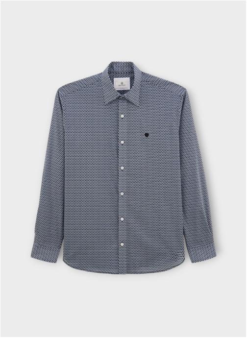 Serge Blanco Chemises Charles homme bleu