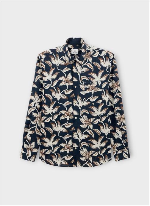 Serge Blanco Chemises Charles homme bleu