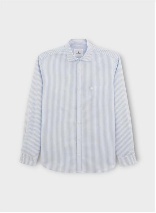 Serge Blanco Chemises Charles homme bleu