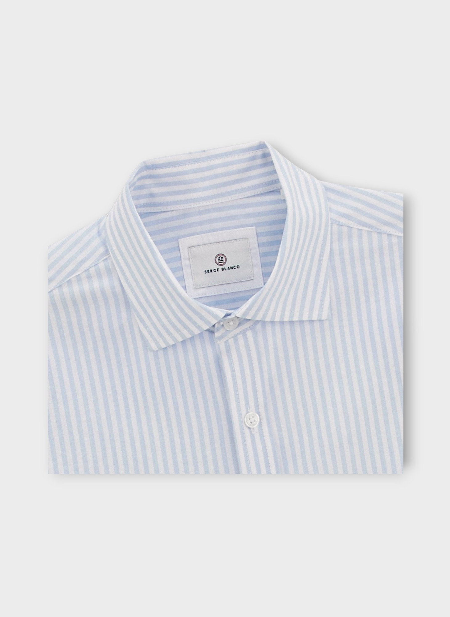 Chemises Charles homme bleu Serge Blanco Chemises Charles homme bleu Bleu ciel