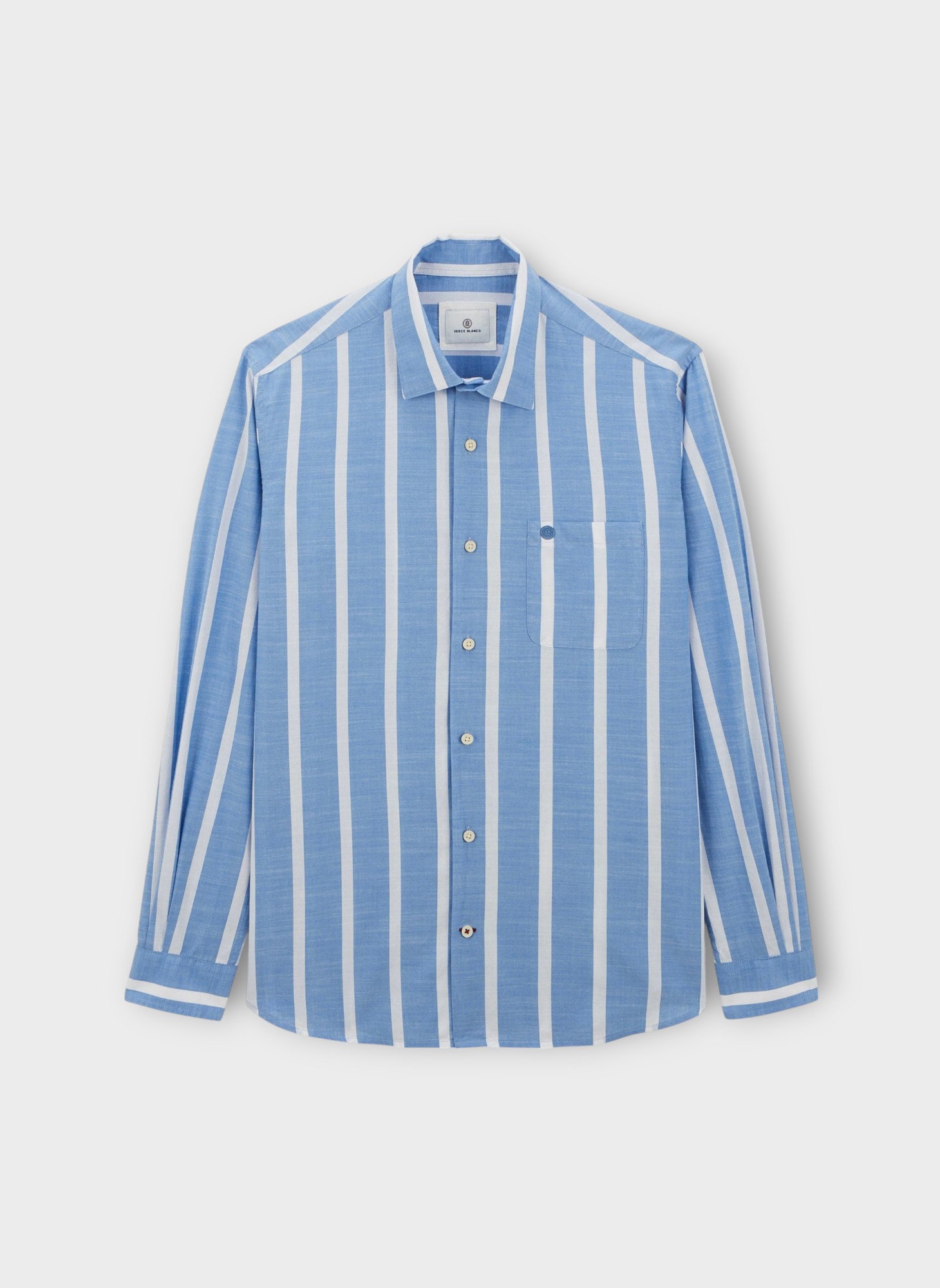 Chemises Charles homme bleu Serge Blanco Chemises Charles homme bleu Bleu