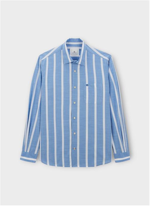Serge Blanco Chemises Charles homme bleu