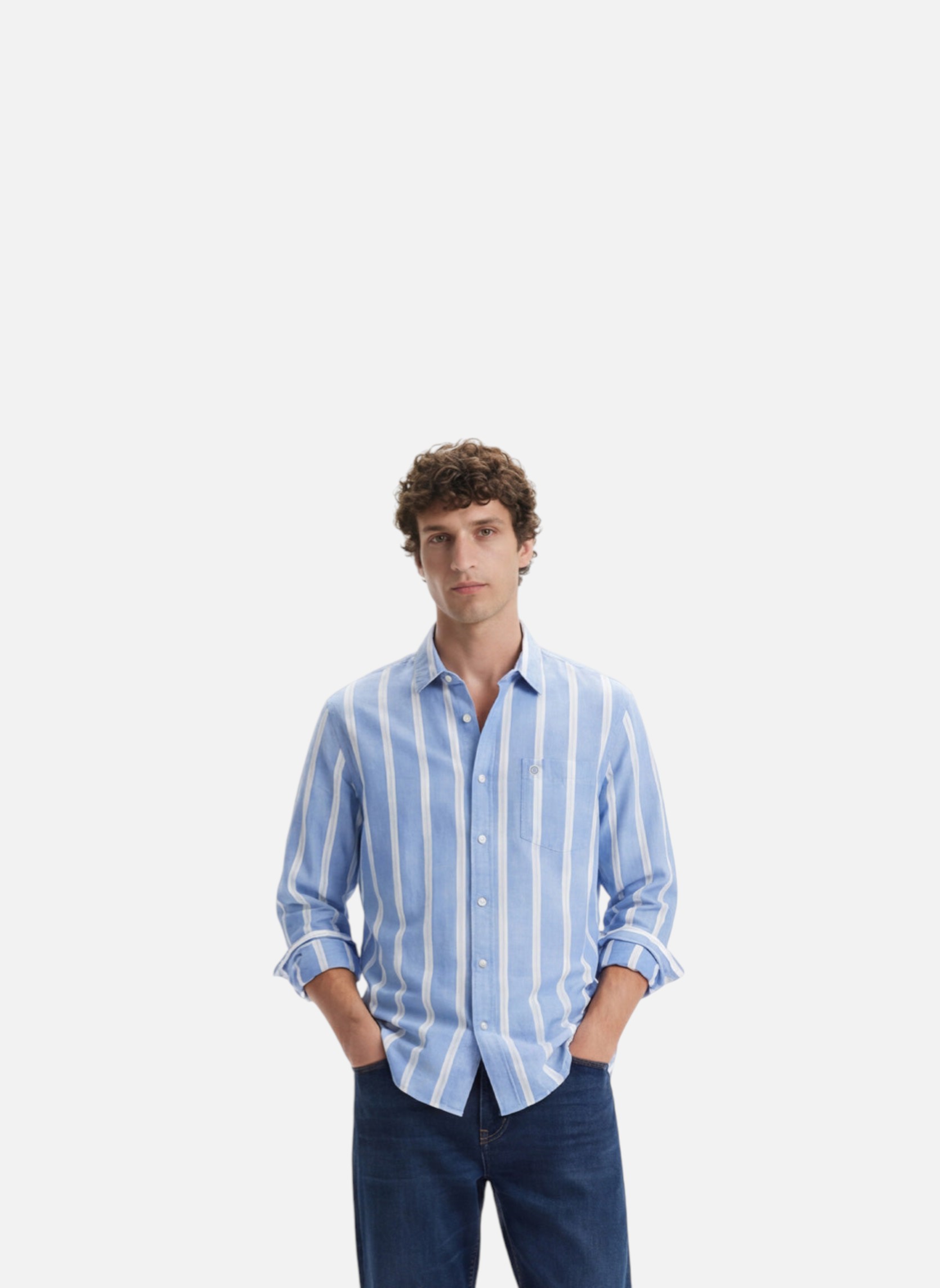 Chemises Charles homme bleu Serge Blanco Chemises Charles homme bleu Bleu