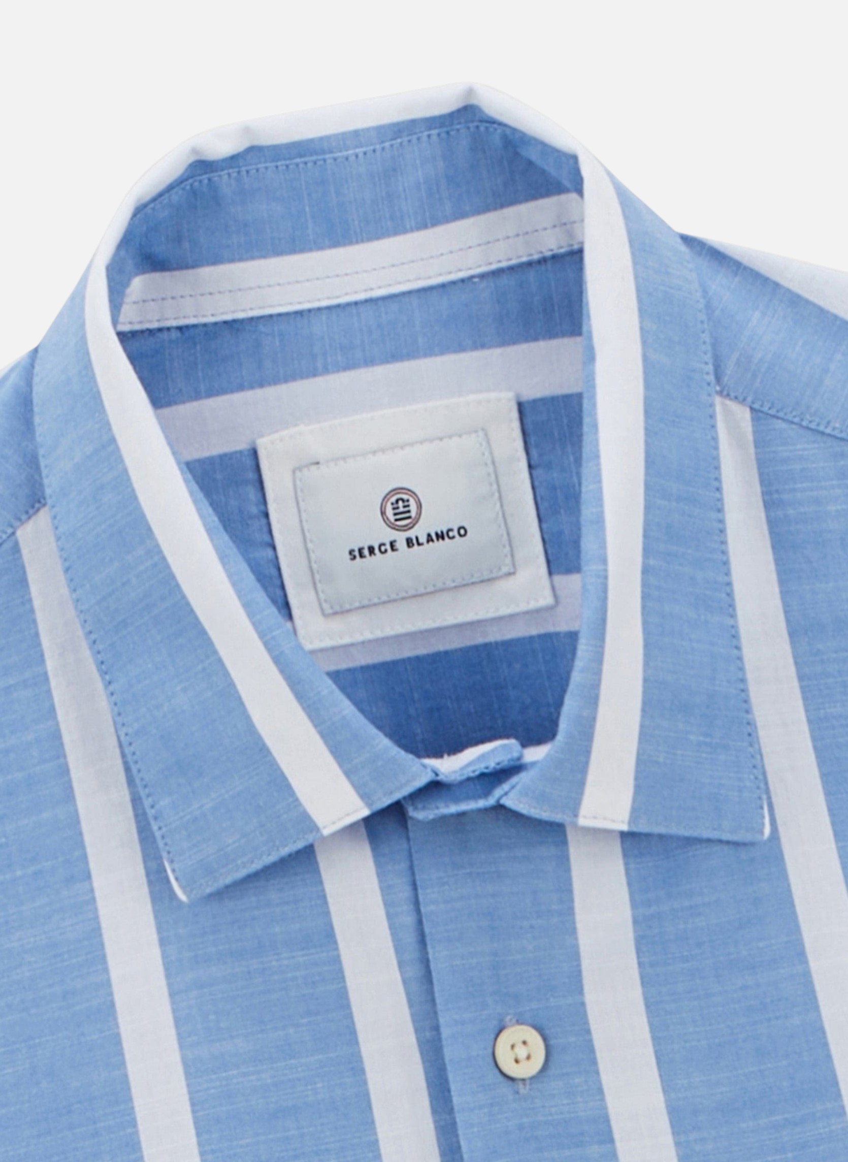 Chemises Charles homme bleu Serge Blanco Chemises Charles homme bleu Bleu