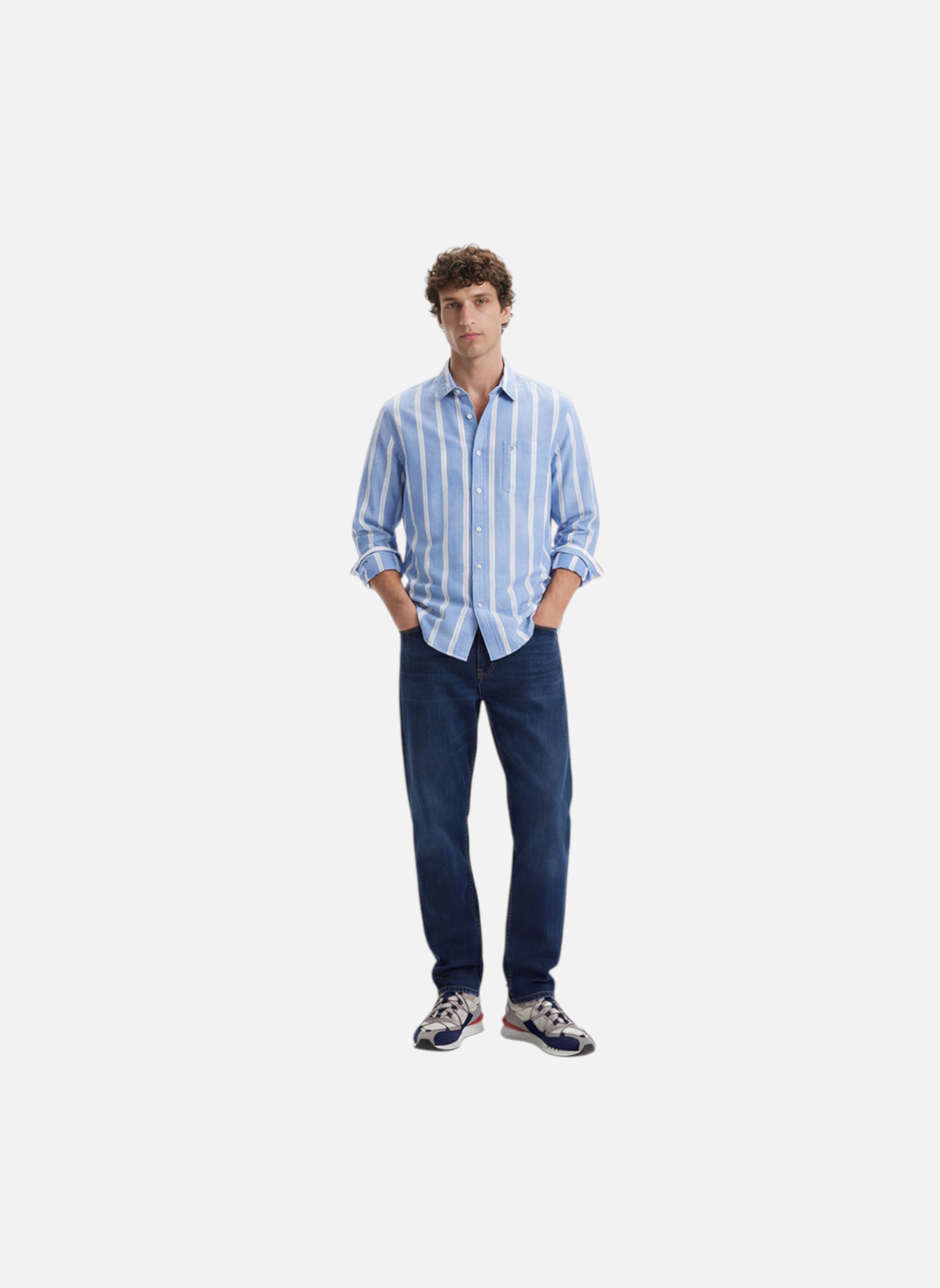 Chemises Charles homme bleu Serge Blanco Chemises Charles homme bleu Bleu