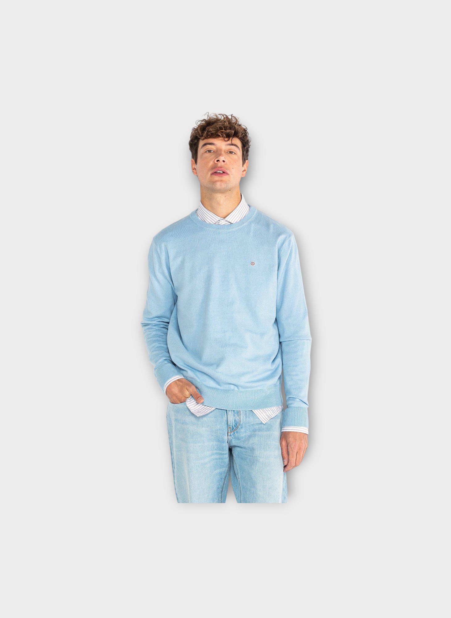 Pulls Maximus homme bleu Serge Blanco Pulls Maximus homme bleu Bleu ciel