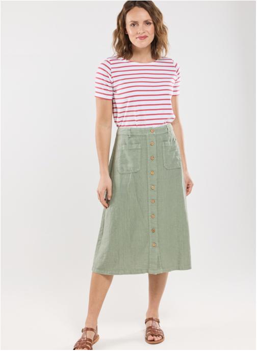 Jupe Mi-longue Ivoire Ligne A Taille 10 - Marque Pine Ivory, Occasion Parfait état