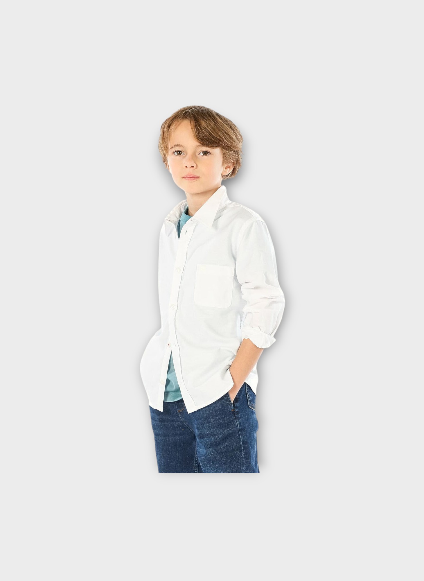 Chemises Chemise ML garçon blanc Serge Blanco Chemises Chemise ML garçon blanc Blanc