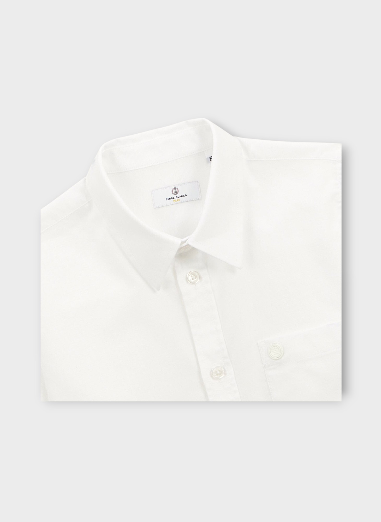 Chemises Chemise ML garçon blanc Serge Blanco Chemises Chemise ML garçon blanc Blanc